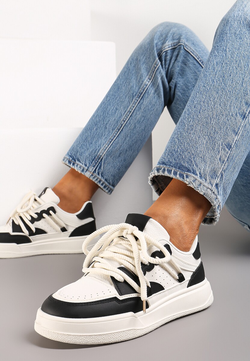 Biało-Czarne Sneakersy Sylvena