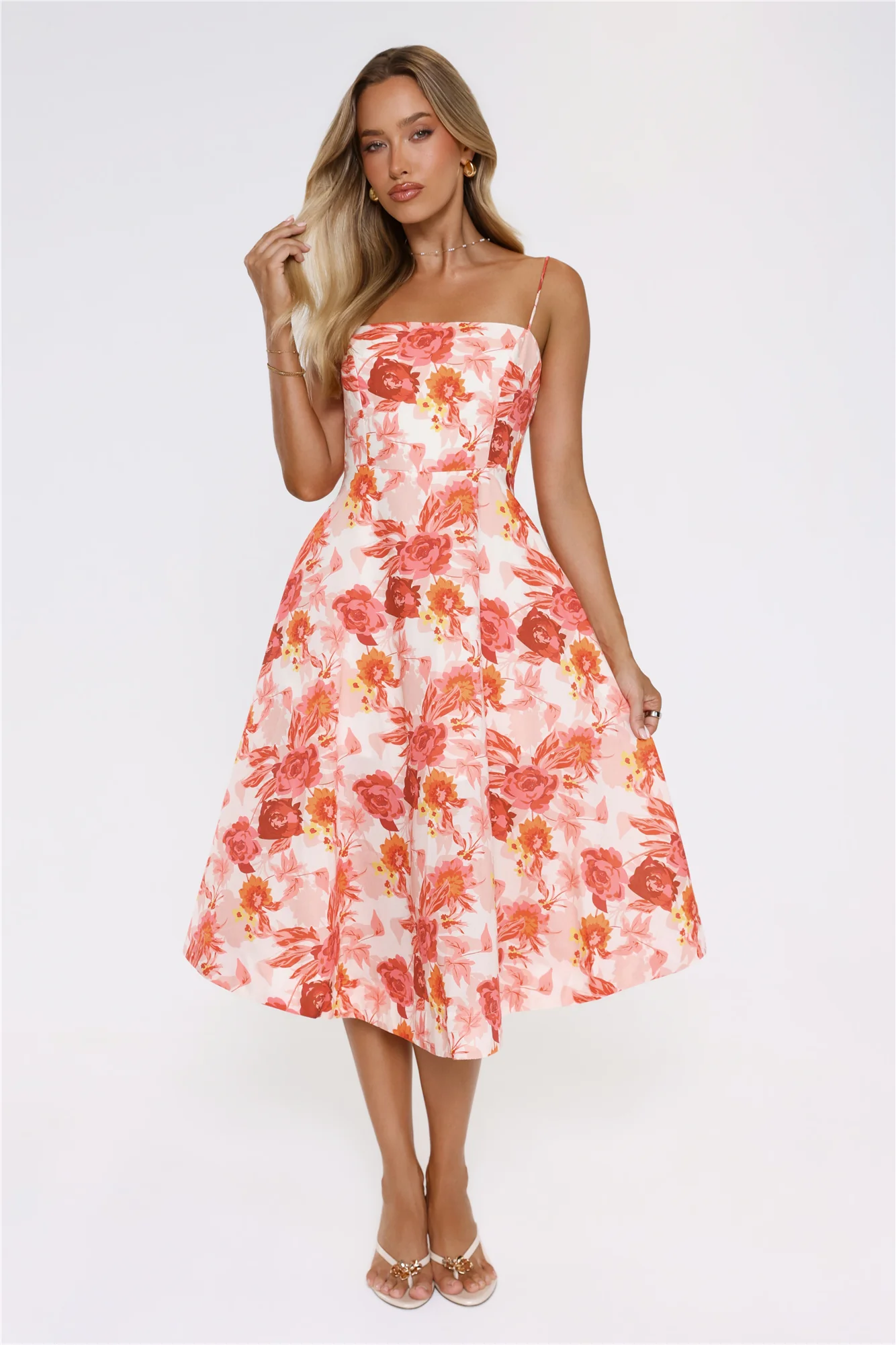 Vintage Find Midi Dress Orange