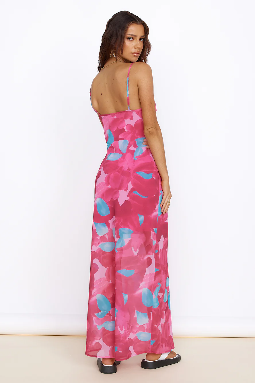 Make Up My Mind Maxi Dress Pink
