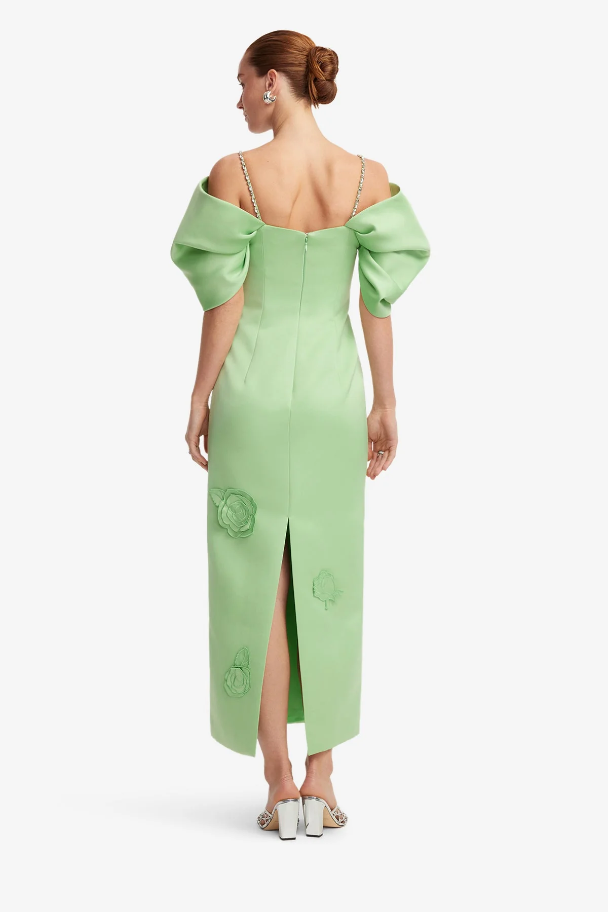 Arabella Appliqué Maxi Dress - Juniper Green