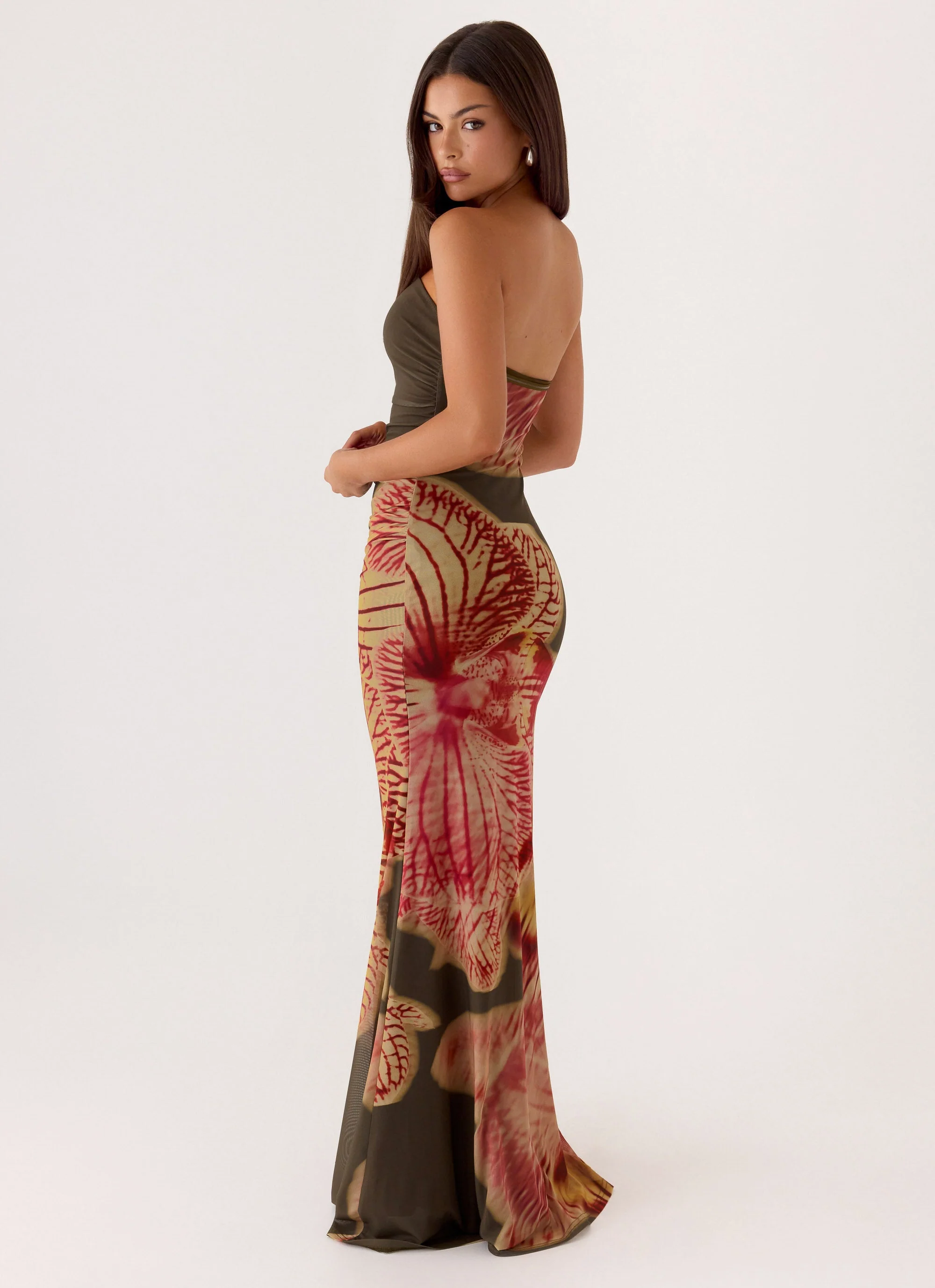 Iroha Strapless Maxi Dress - Jungle Grove - luluinthesky