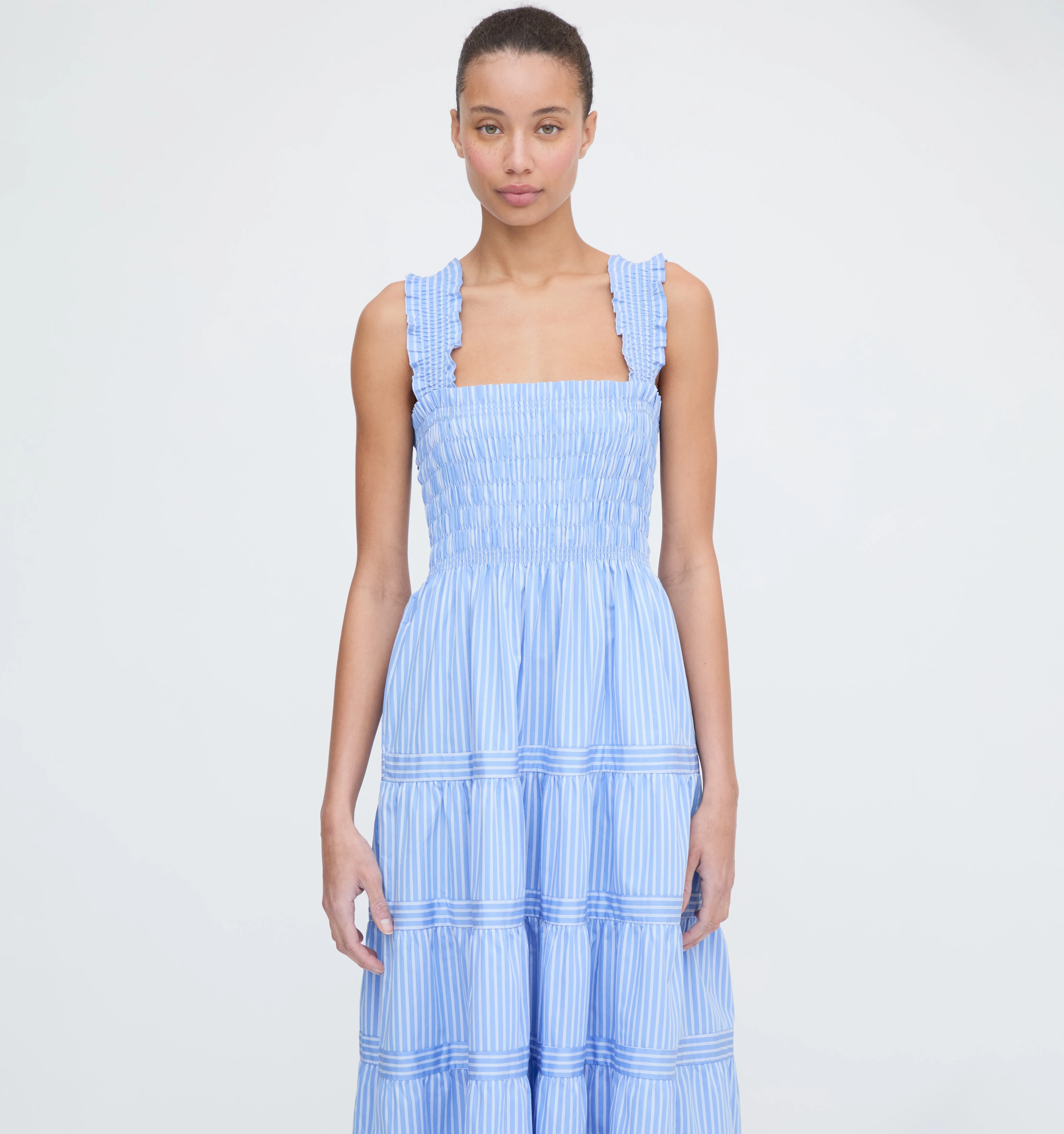 The Kimmy Maxi Nap Dress - Blue Stripe