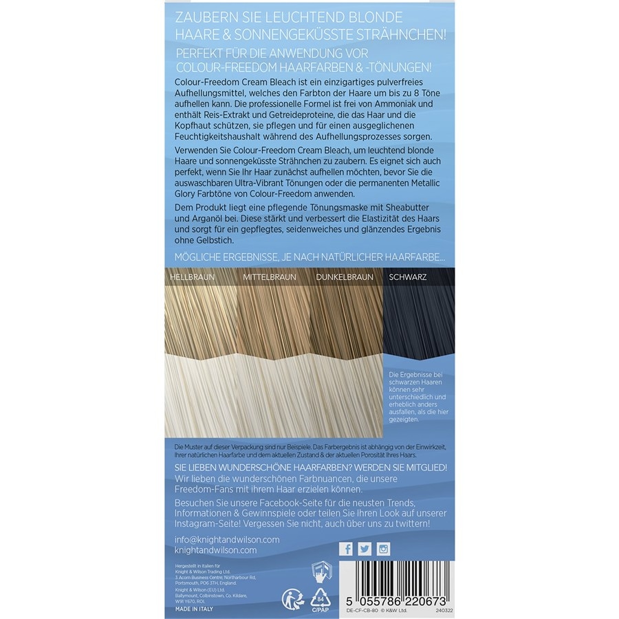 Colour Freedom Hair Colour Kremowy wybielacz