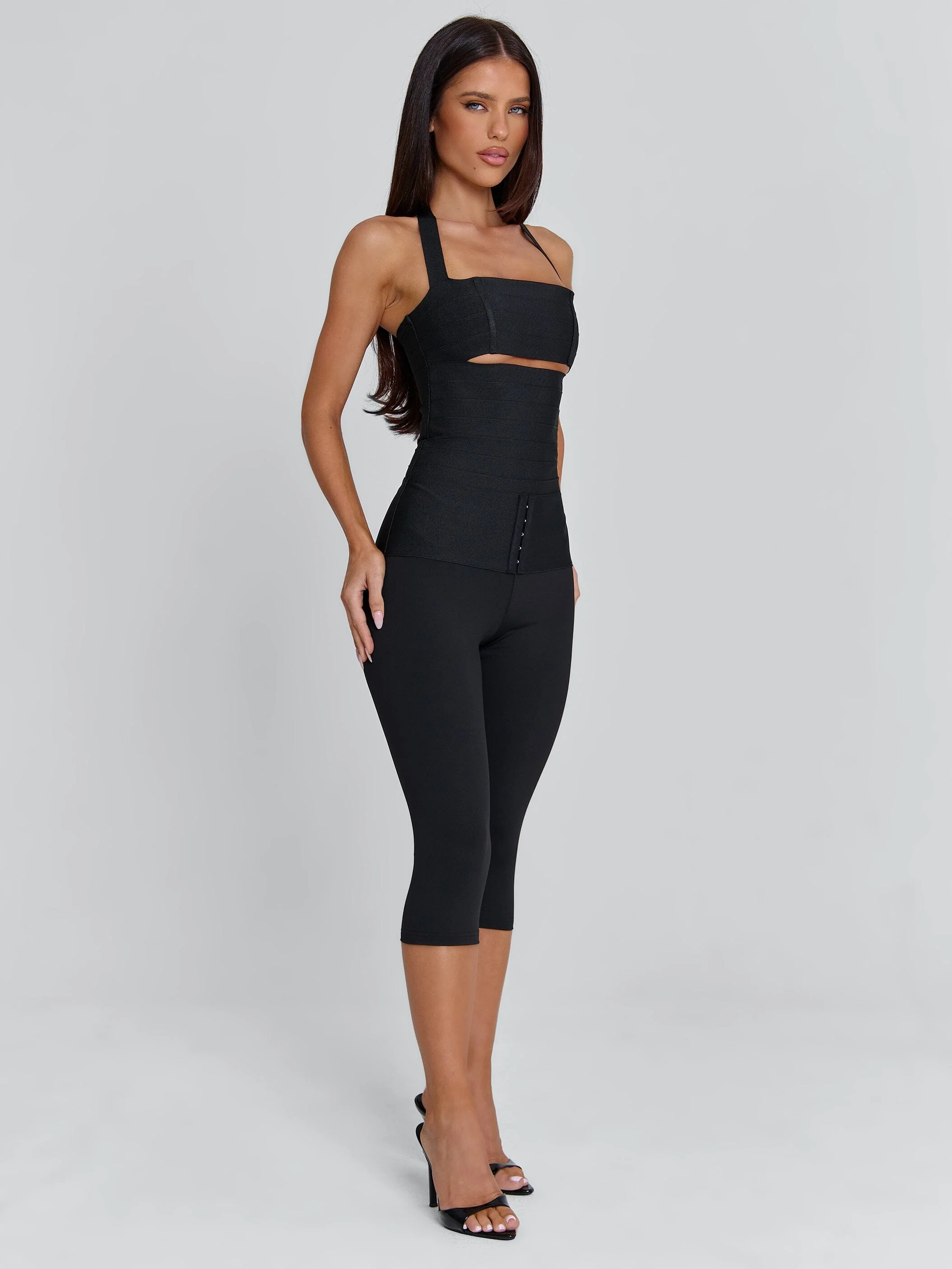 Karne Capri Jumpsuit Black