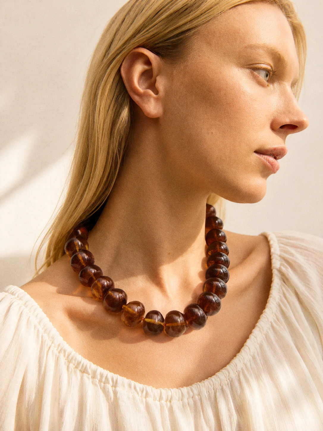 Joan Semi-Precious Necklace - Smoky Quartz