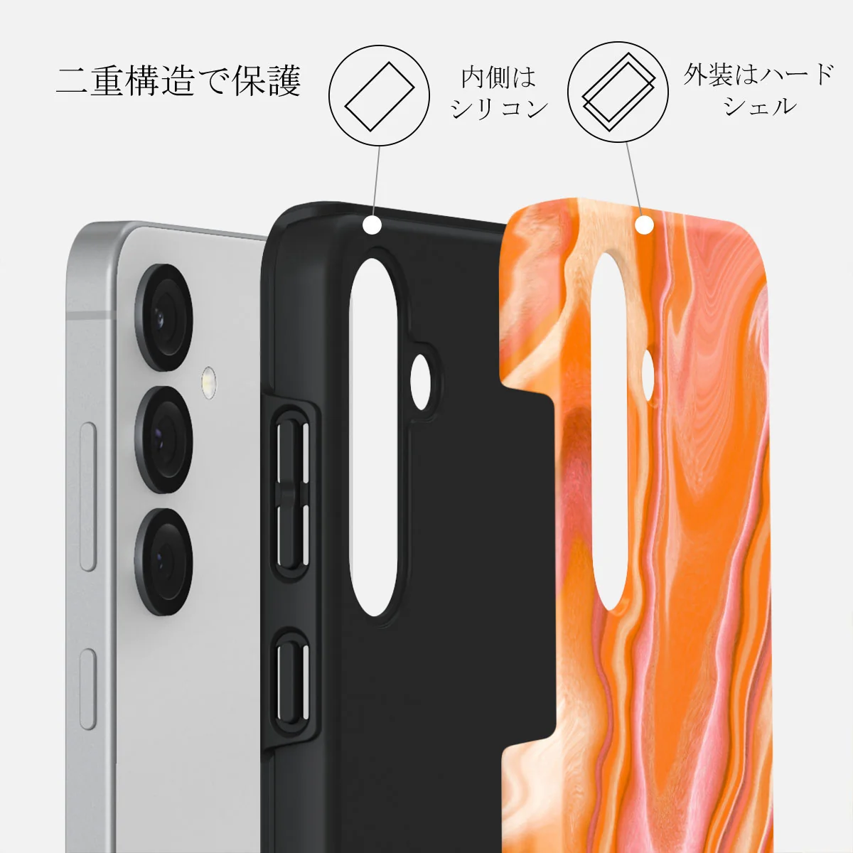 Retro Glow - Samsung Galaxy S25 ケース