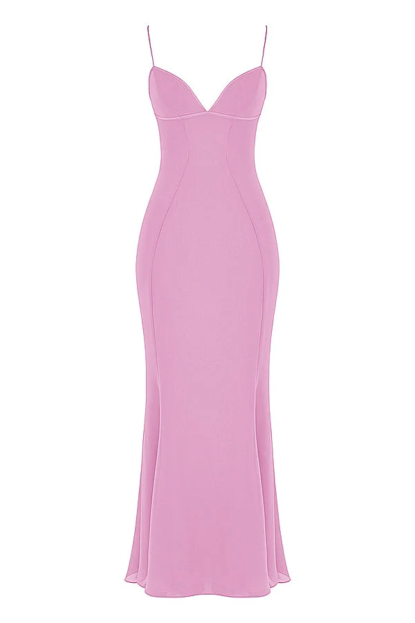 pink maxi dress
