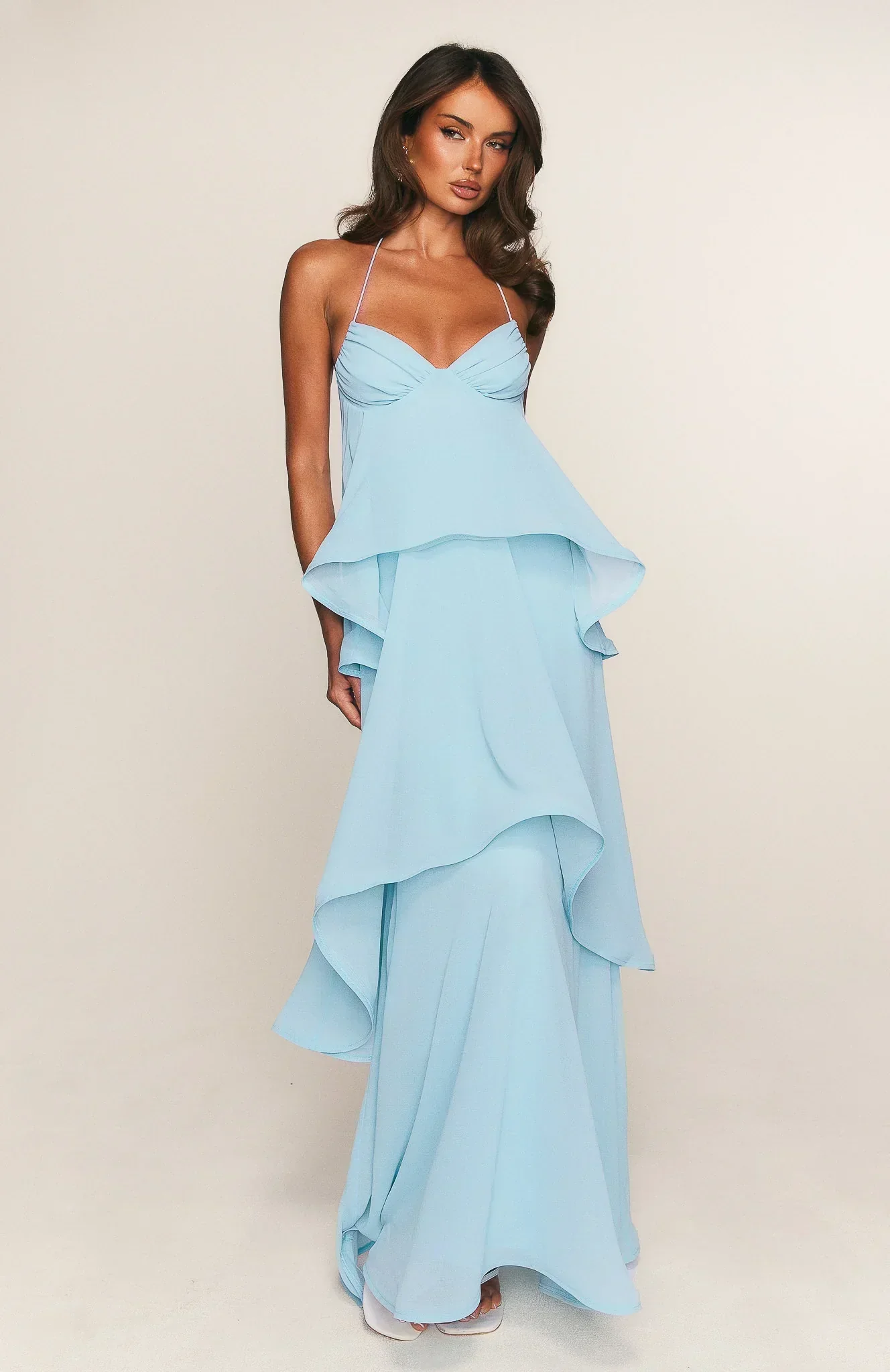 Twirl With Me Maxi Dress Baby Blue - luluinthesky