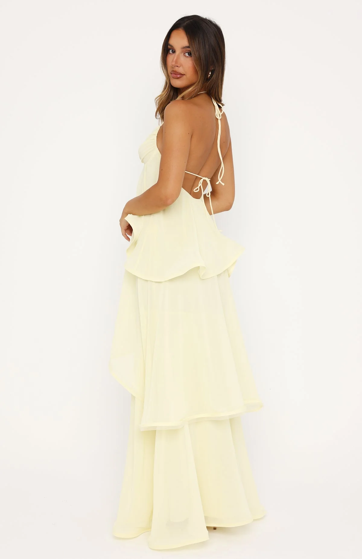 Twirl With Me Maxi Dress Lemon - luluinthesky