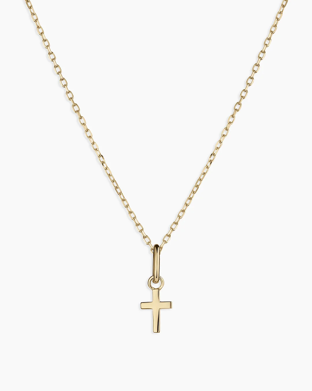 14K Gold Cross Charm Necklace