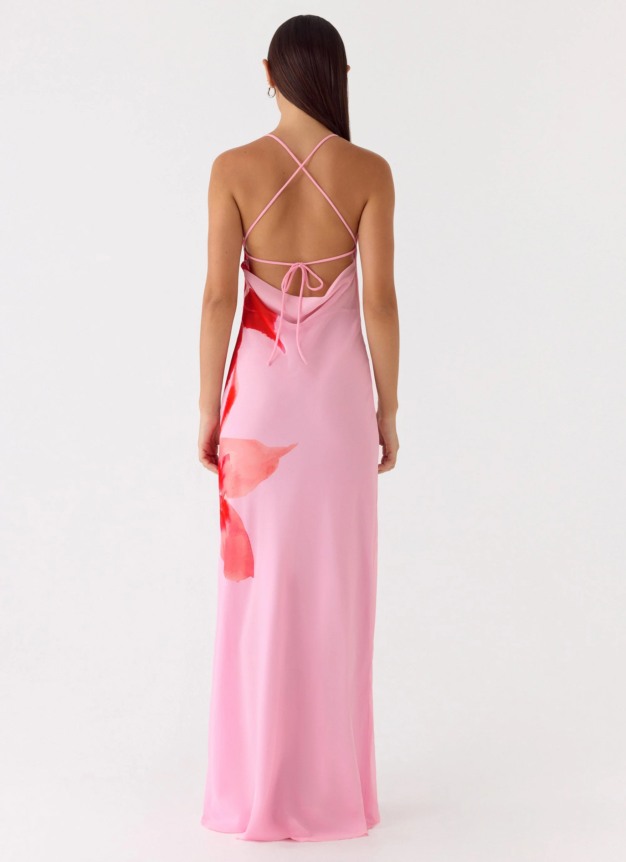 Jasmyn Cowl Maxi Dress - Pink Petal
