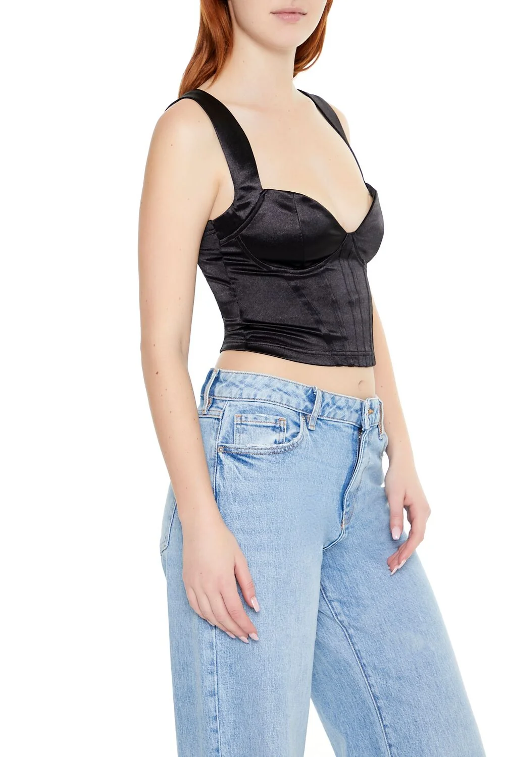 Metallic Sweetheart Crop Top