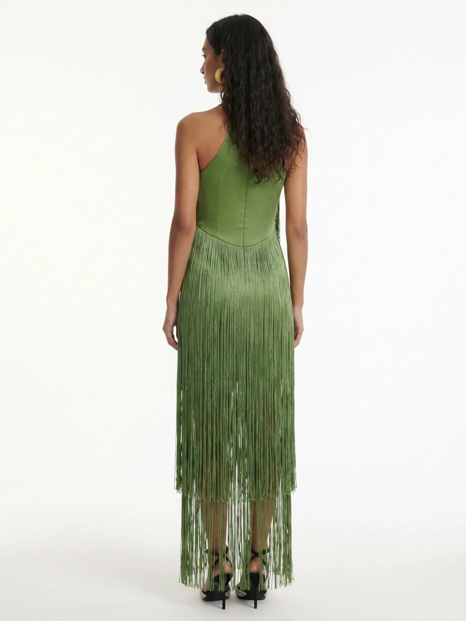 Fringe Cascade Midi Dress