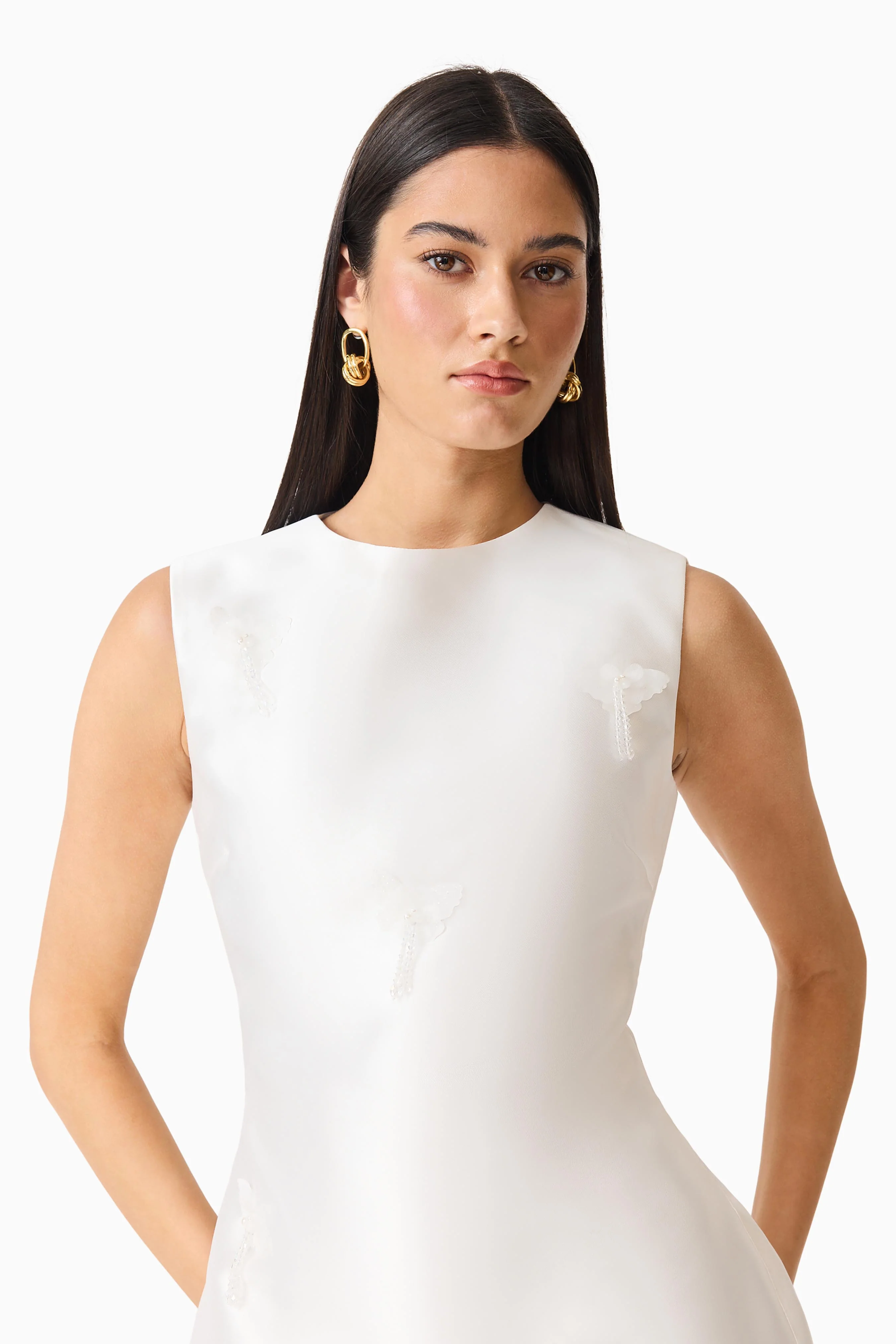 Tula Shift Mini Dress in White