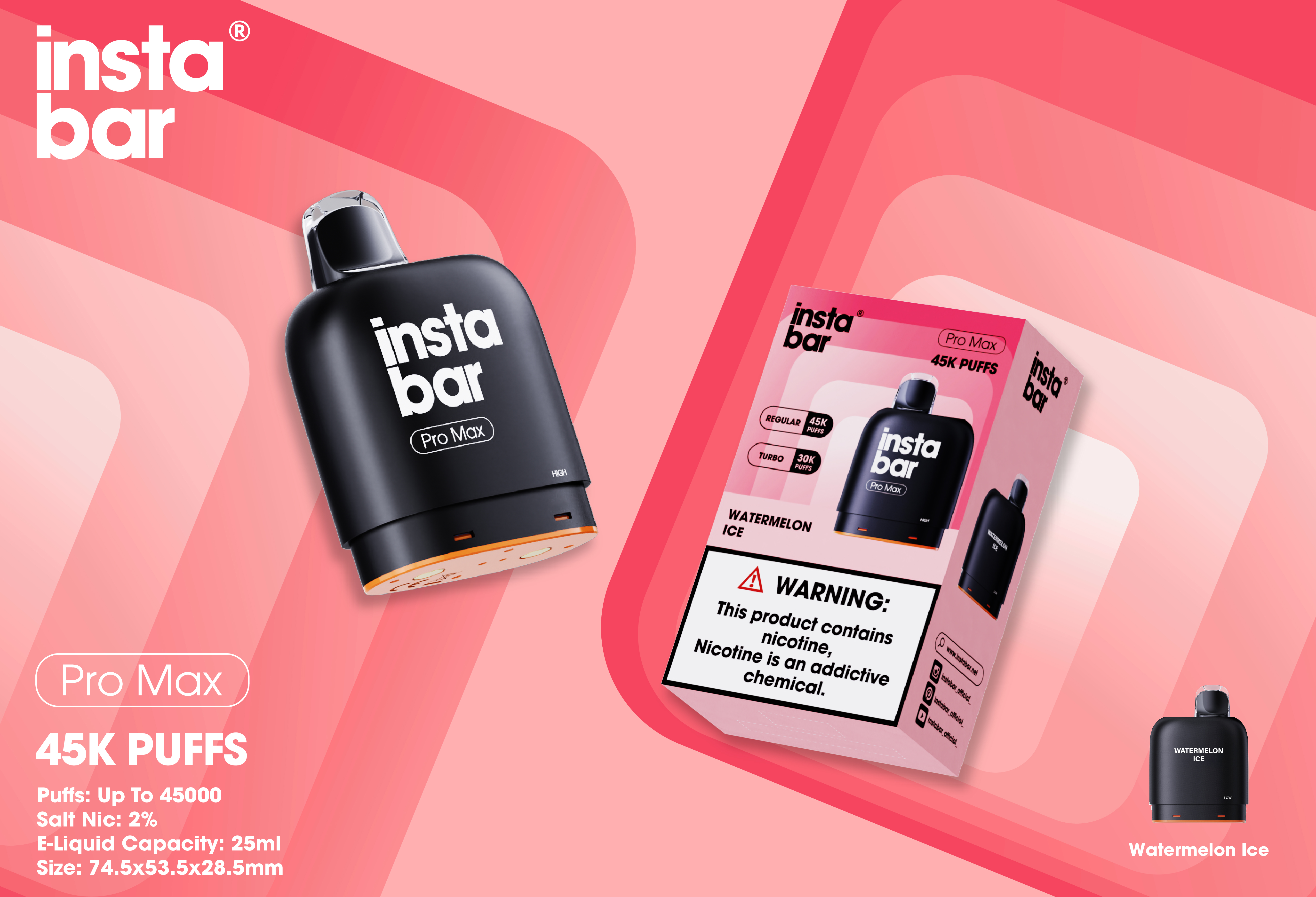 Instabar Pro Max 45K POD(Wymienny wkład) - mogicvape.pl