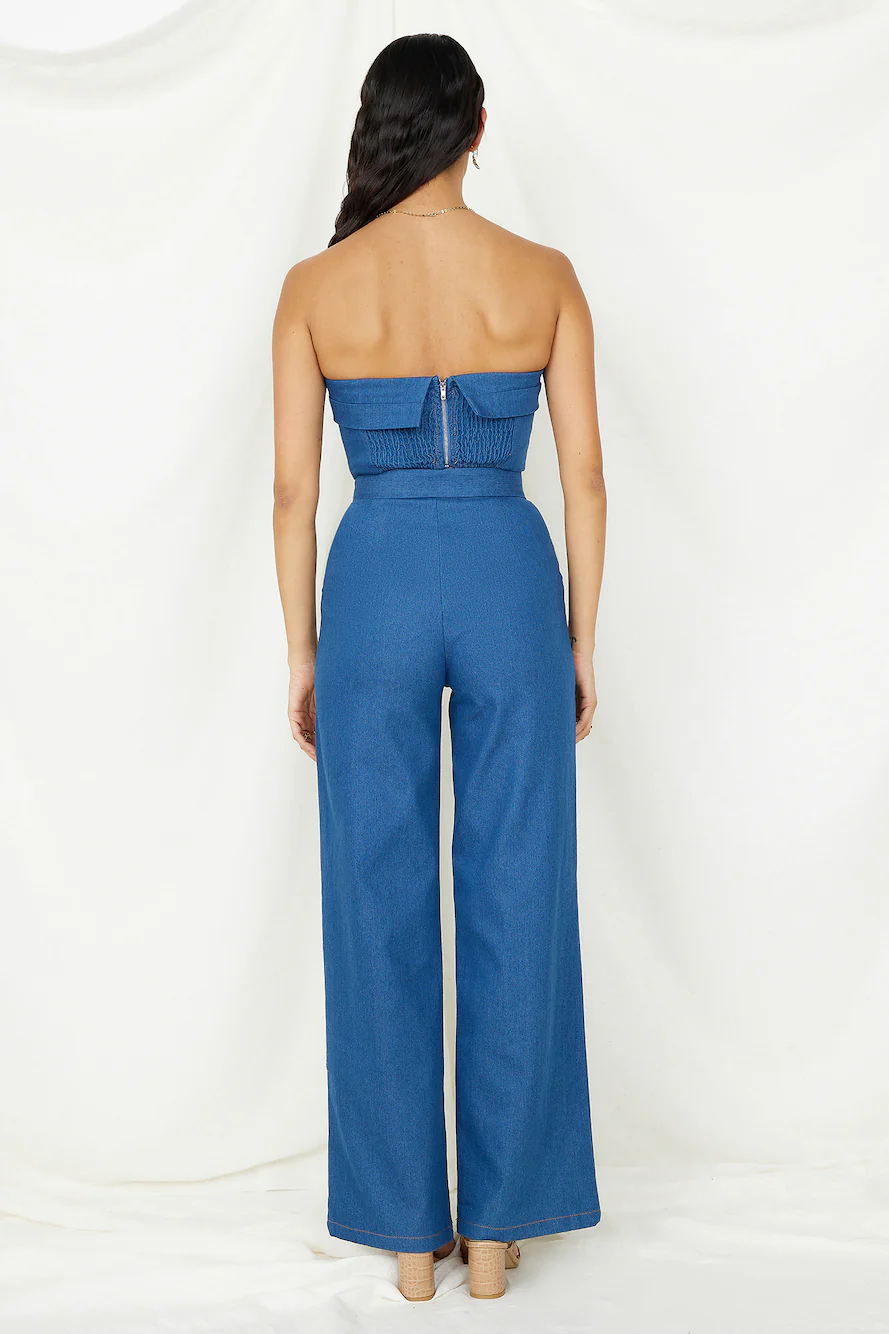 In Hindsight Crop Top Denim
