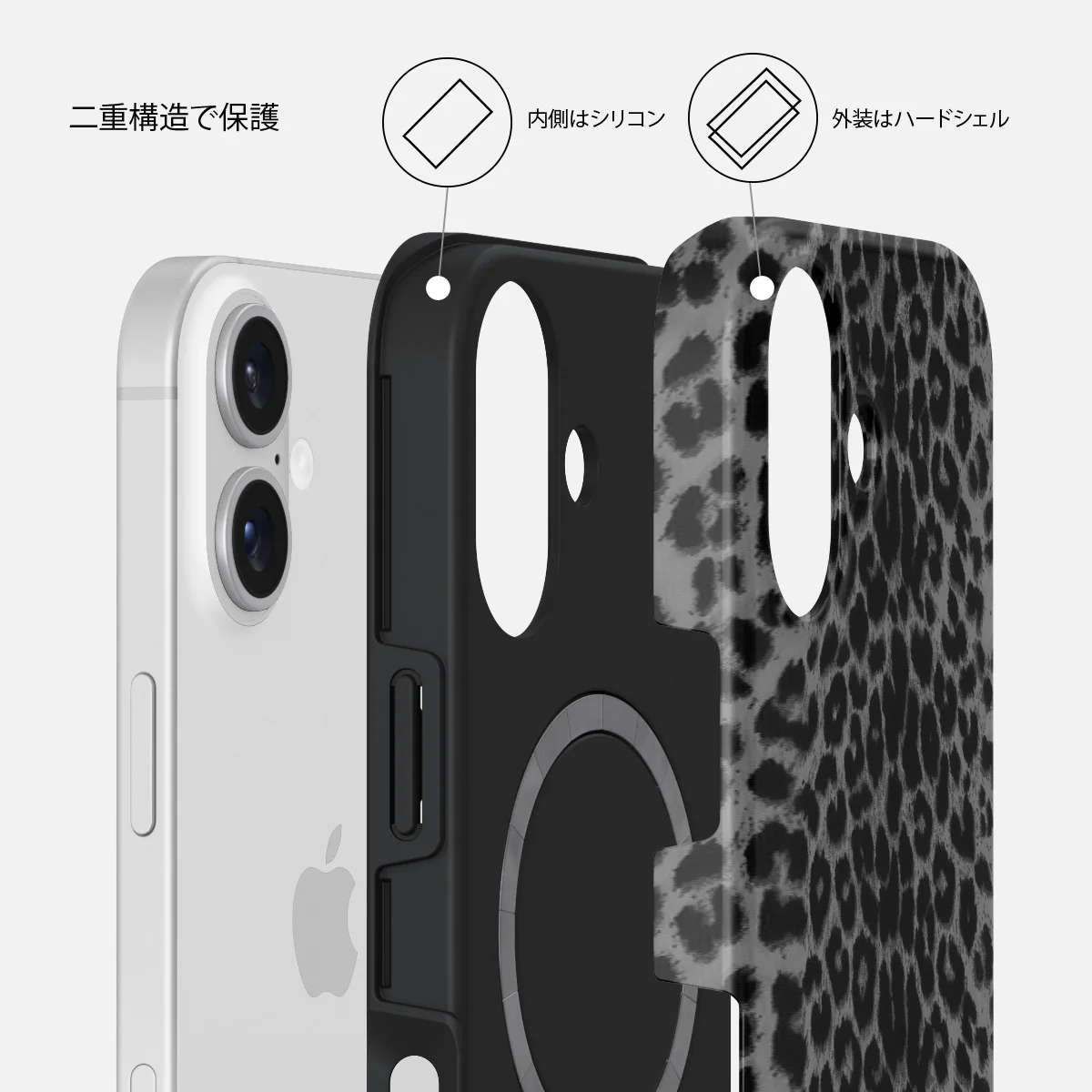 Noir - iPhone 16 ケース