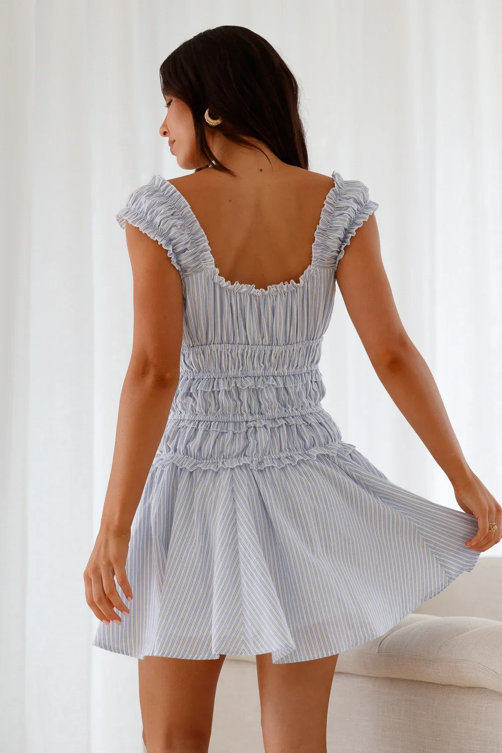Little Library Mini Dress Blue