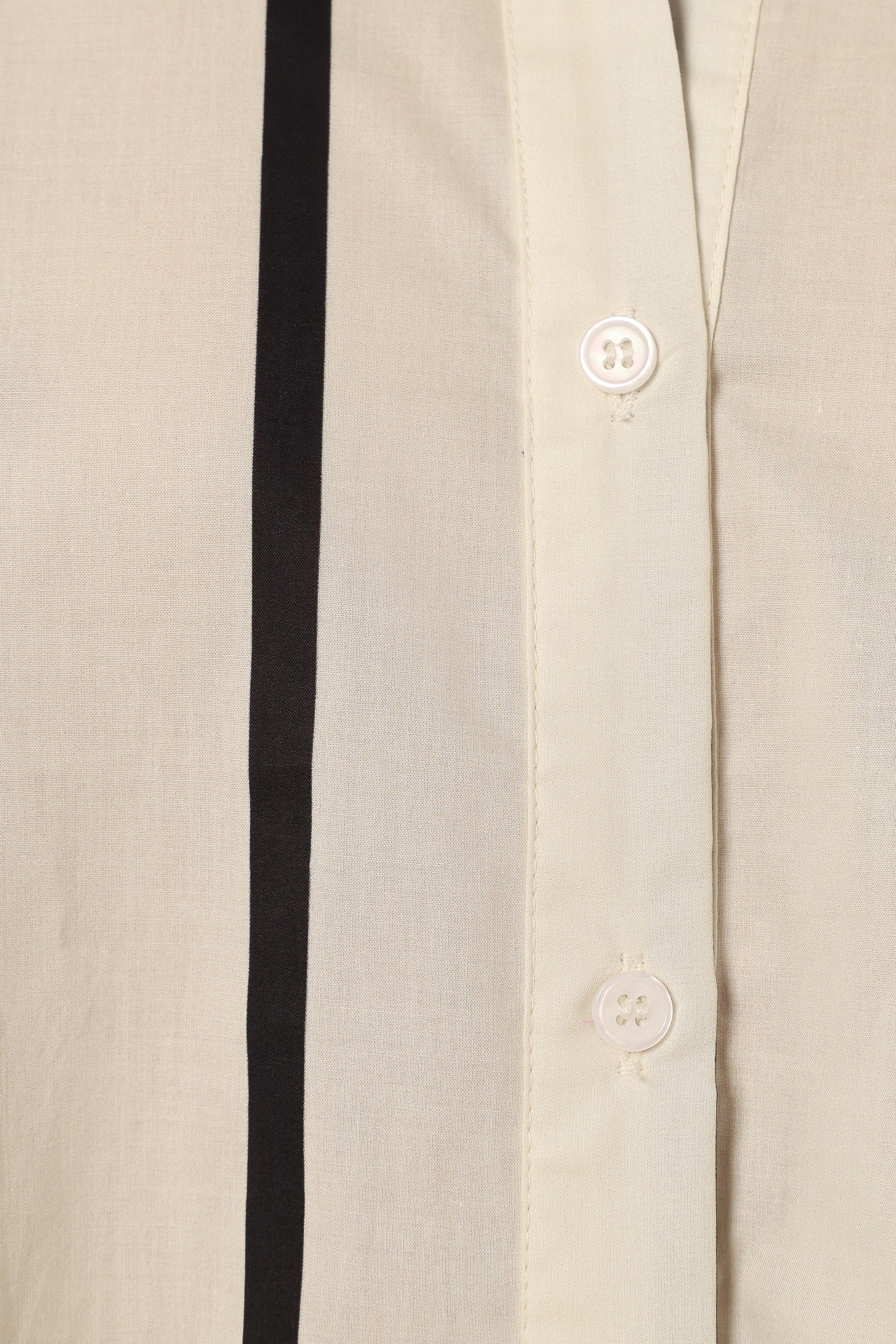Silvia Button Down Shirt - Cream Stripe