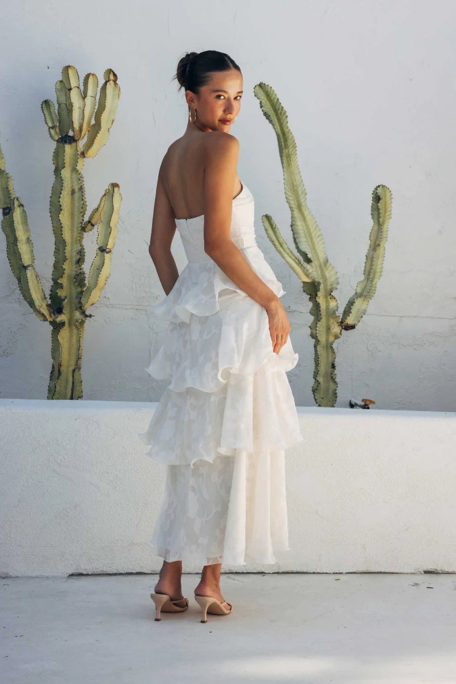 Paisley Tiered Ruffle Midi Dress - luluinthesky