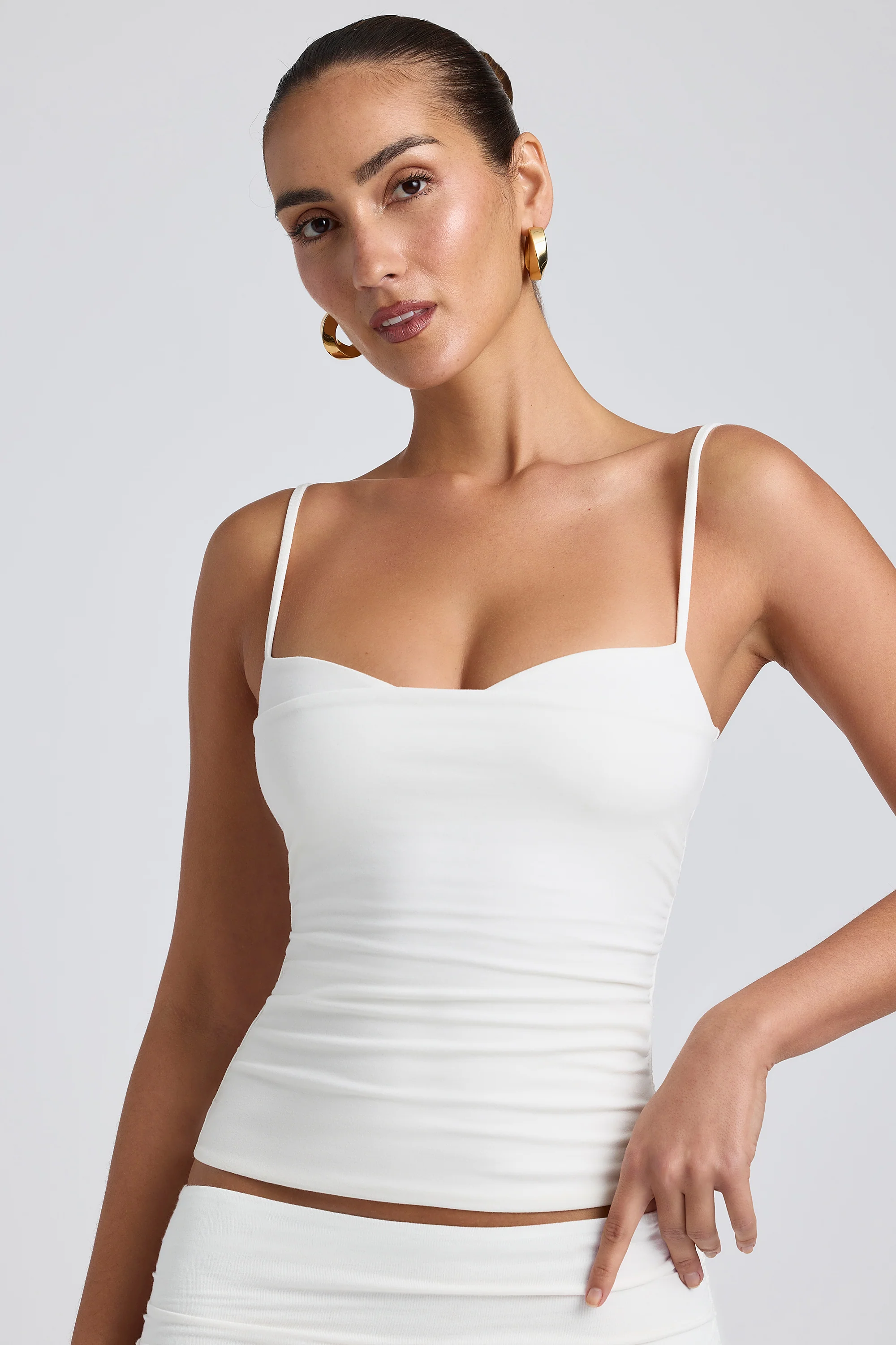 Abigail V Neck Fringe Maxi Dress - White