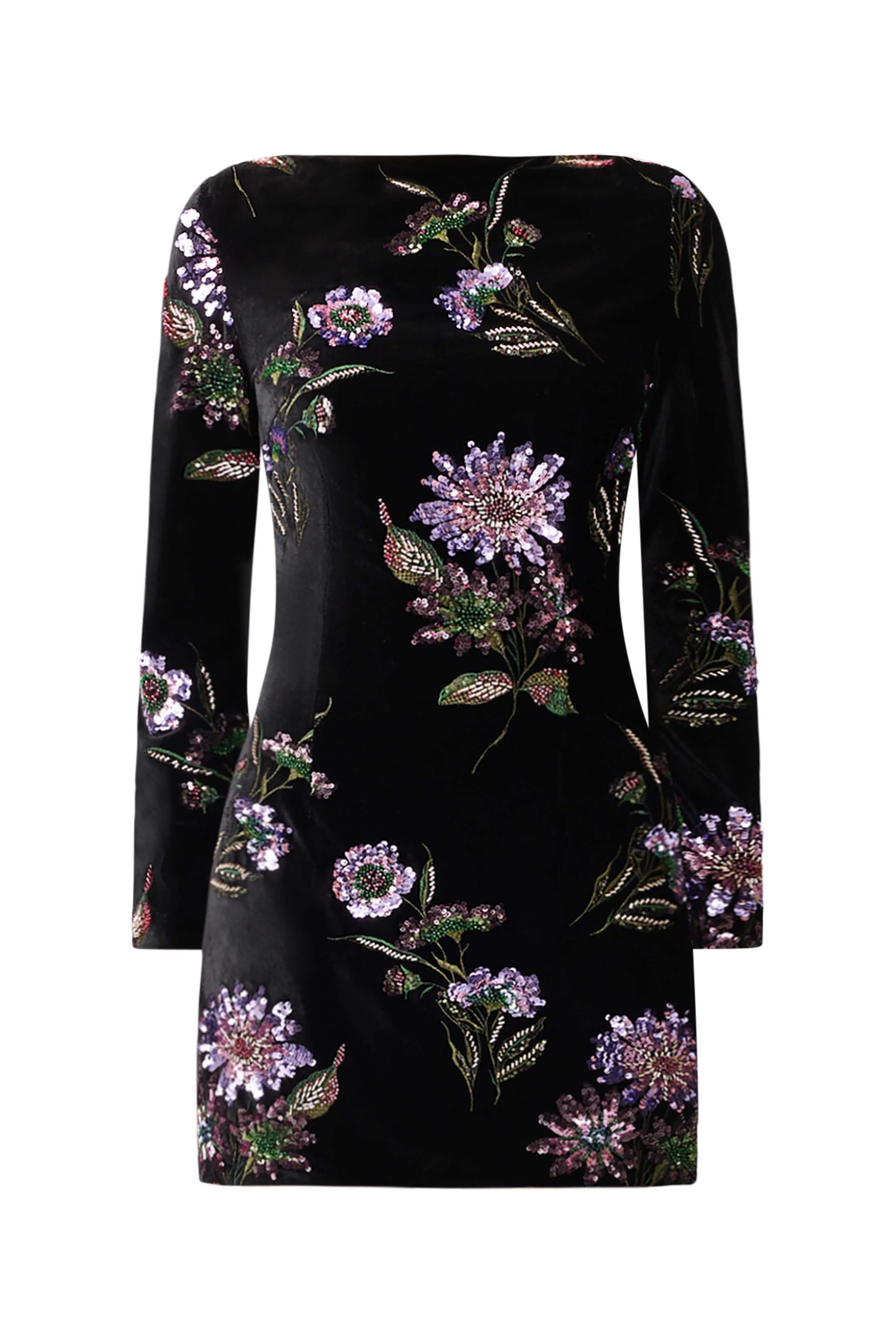 Clio Long Sleeve Mini Dress in Black