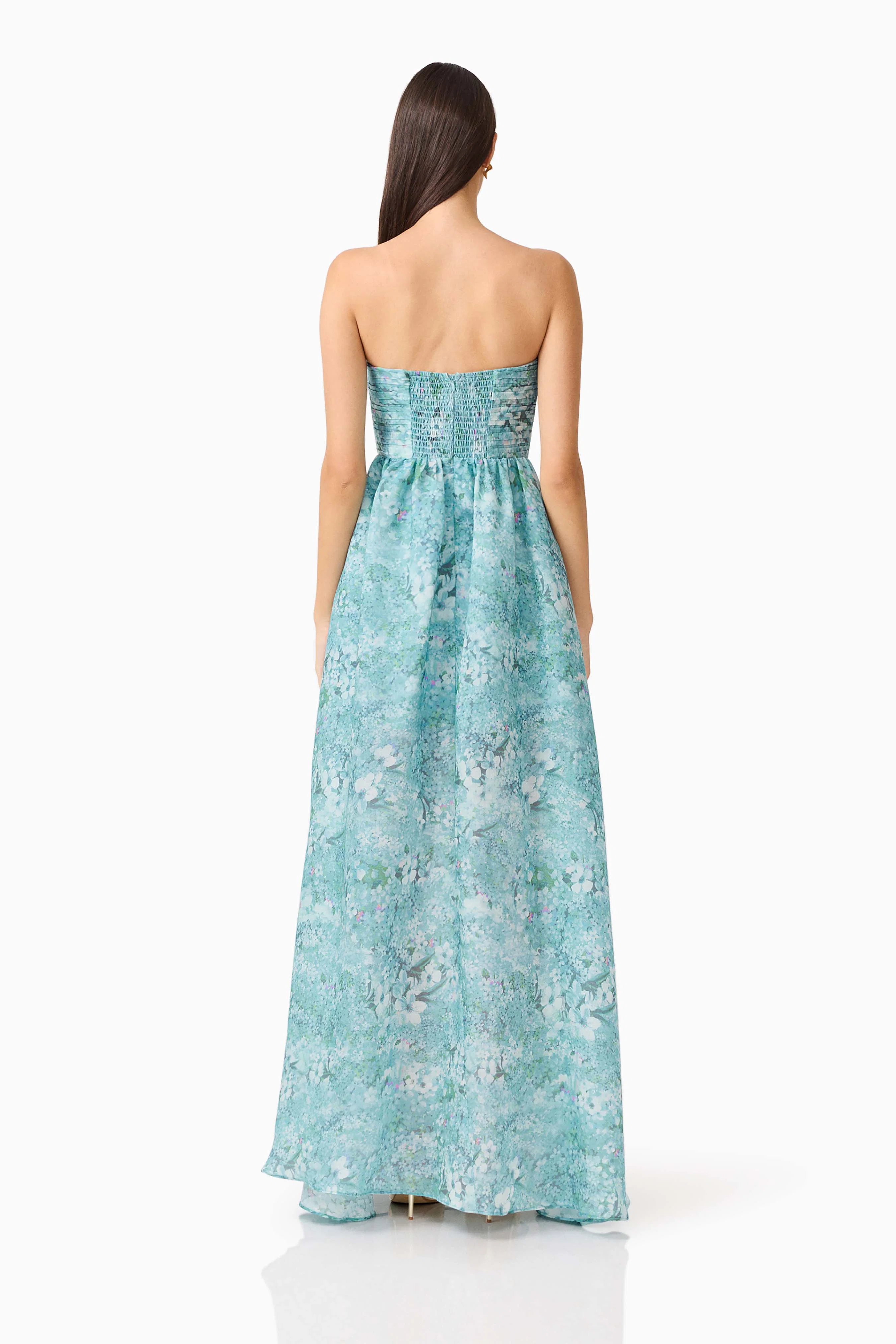 Faye Strapless Gown in Blue