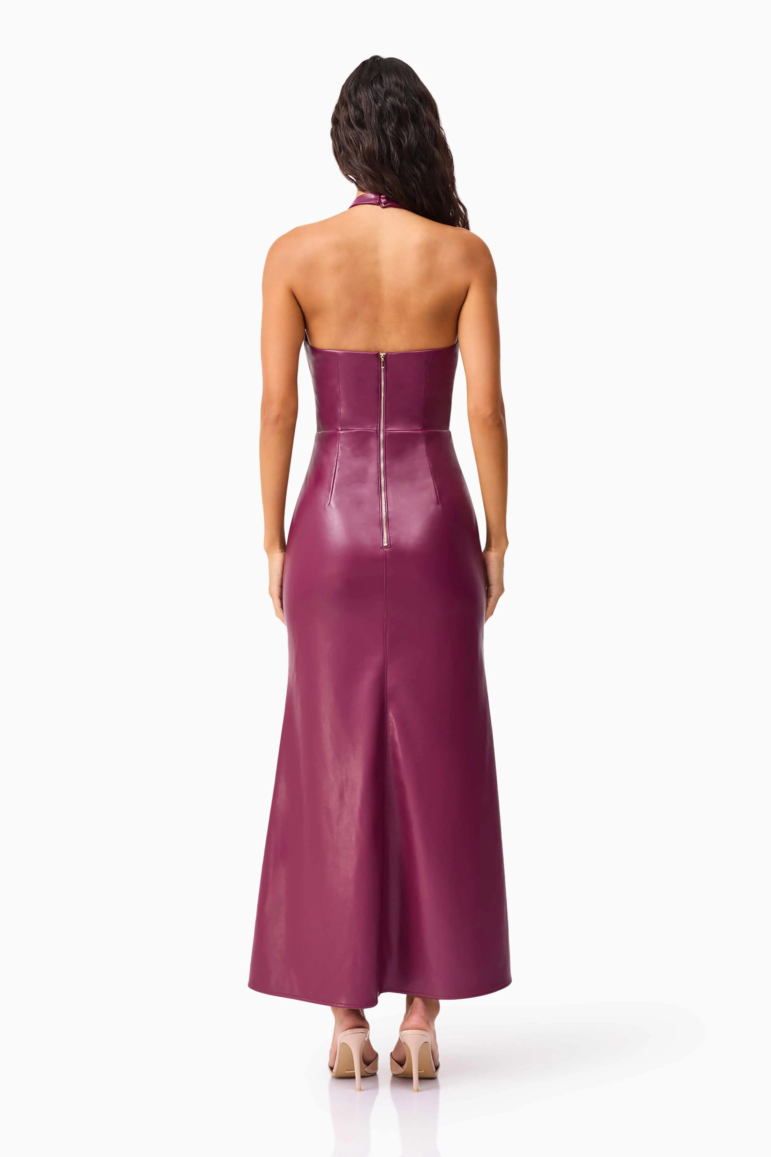 Nova Halter Gown in Purple