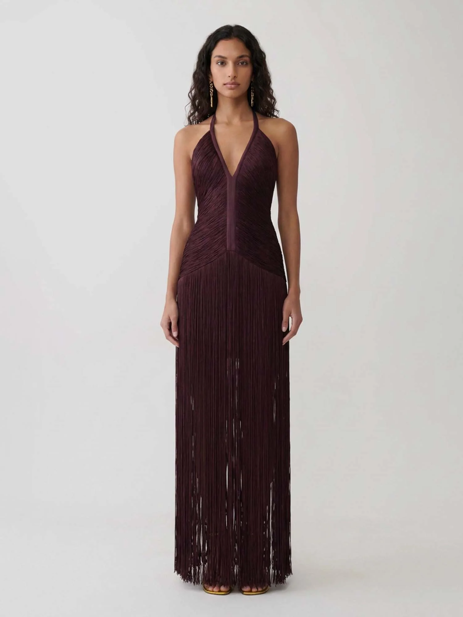 Cascade Strand Maxi Dress