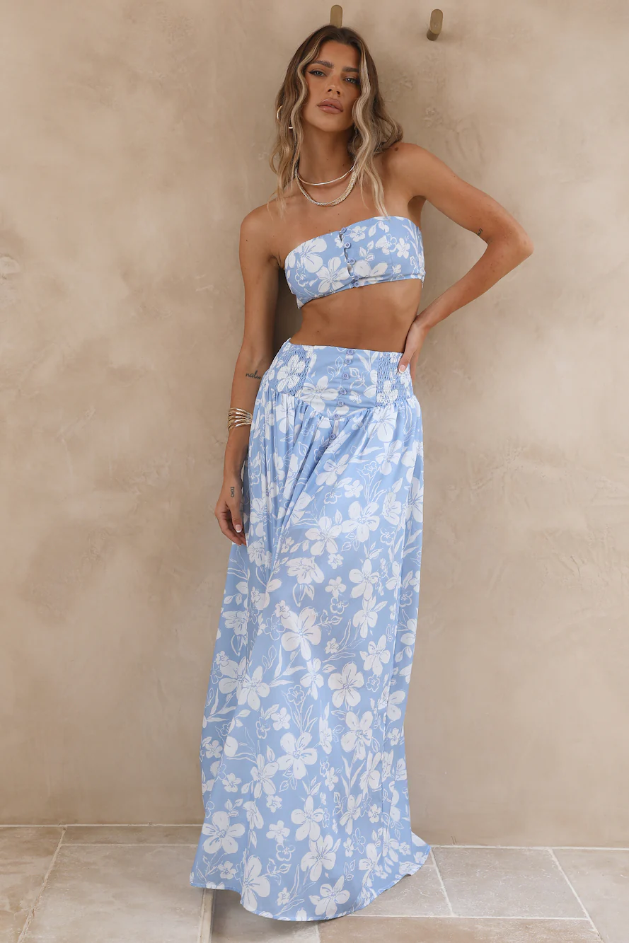 Finale Of Summer Crop Top Blue