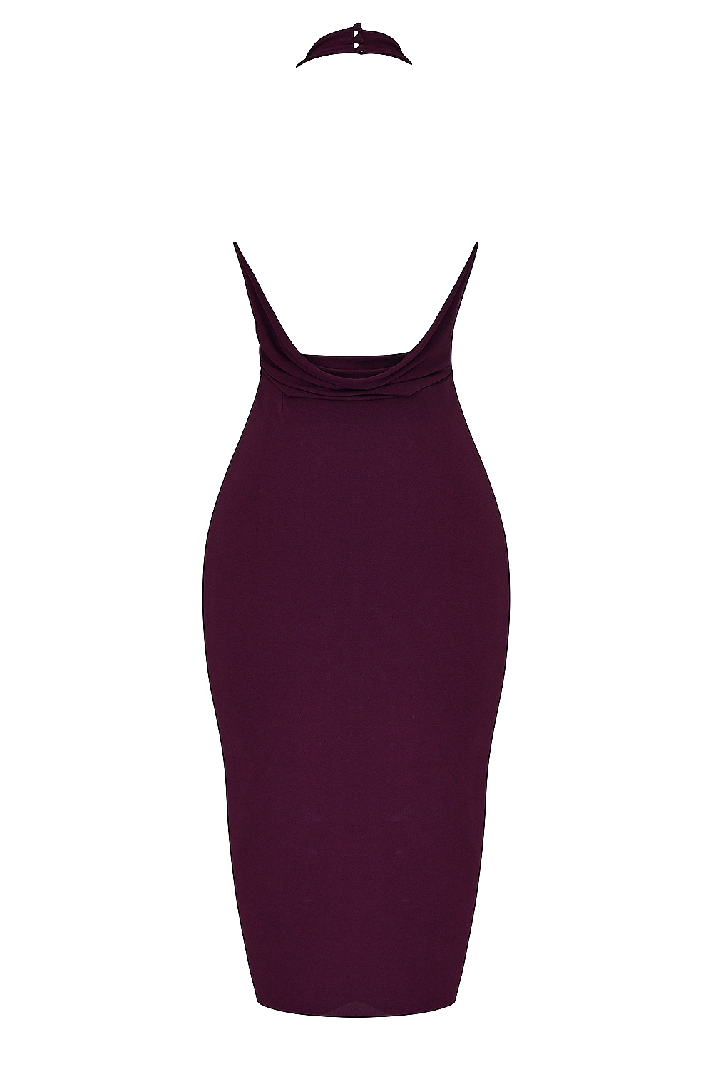 Merlot Draped Midi Dress
