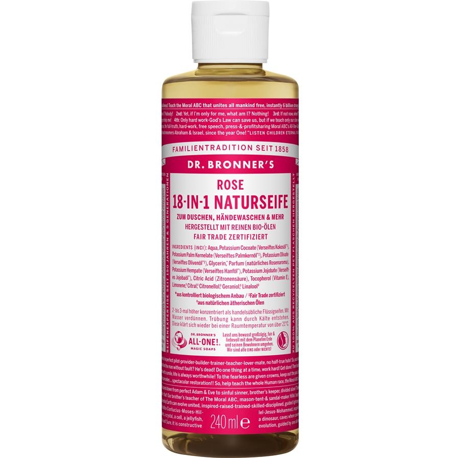 Dr. Bronner's Mydła w płynie Naturalne mydło różane 18 w 1