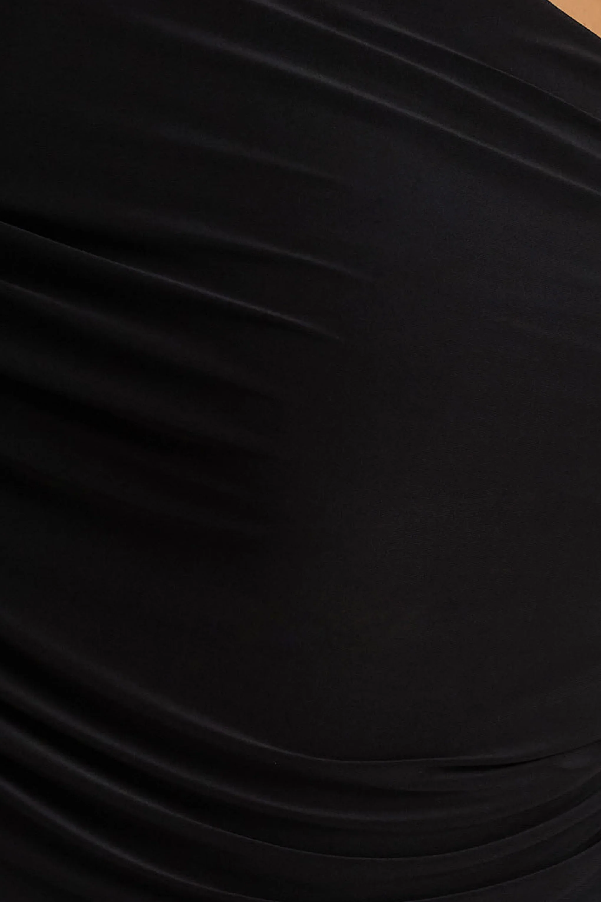 Sylvie | Black Asymmetric-Neck Maxi Dress