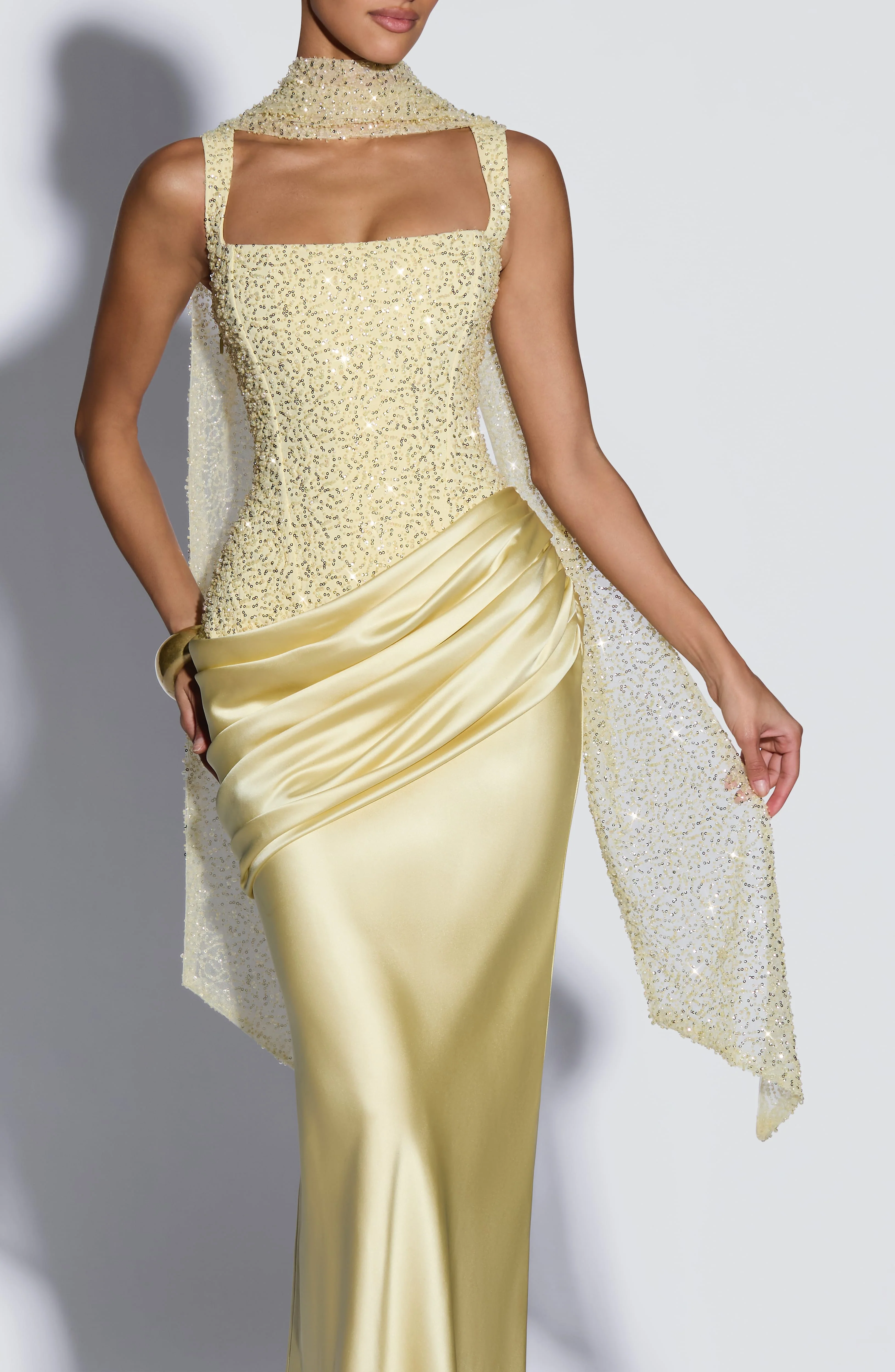 Alexandria Maxi Dress - Lemon