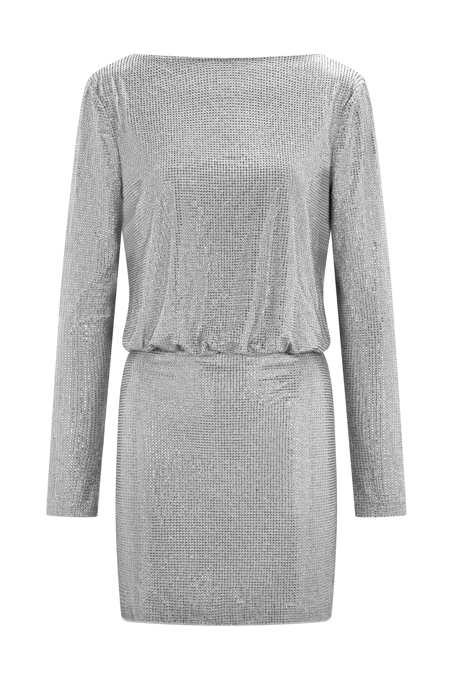 Darius Diamante Cowl Mini Dress - Silver