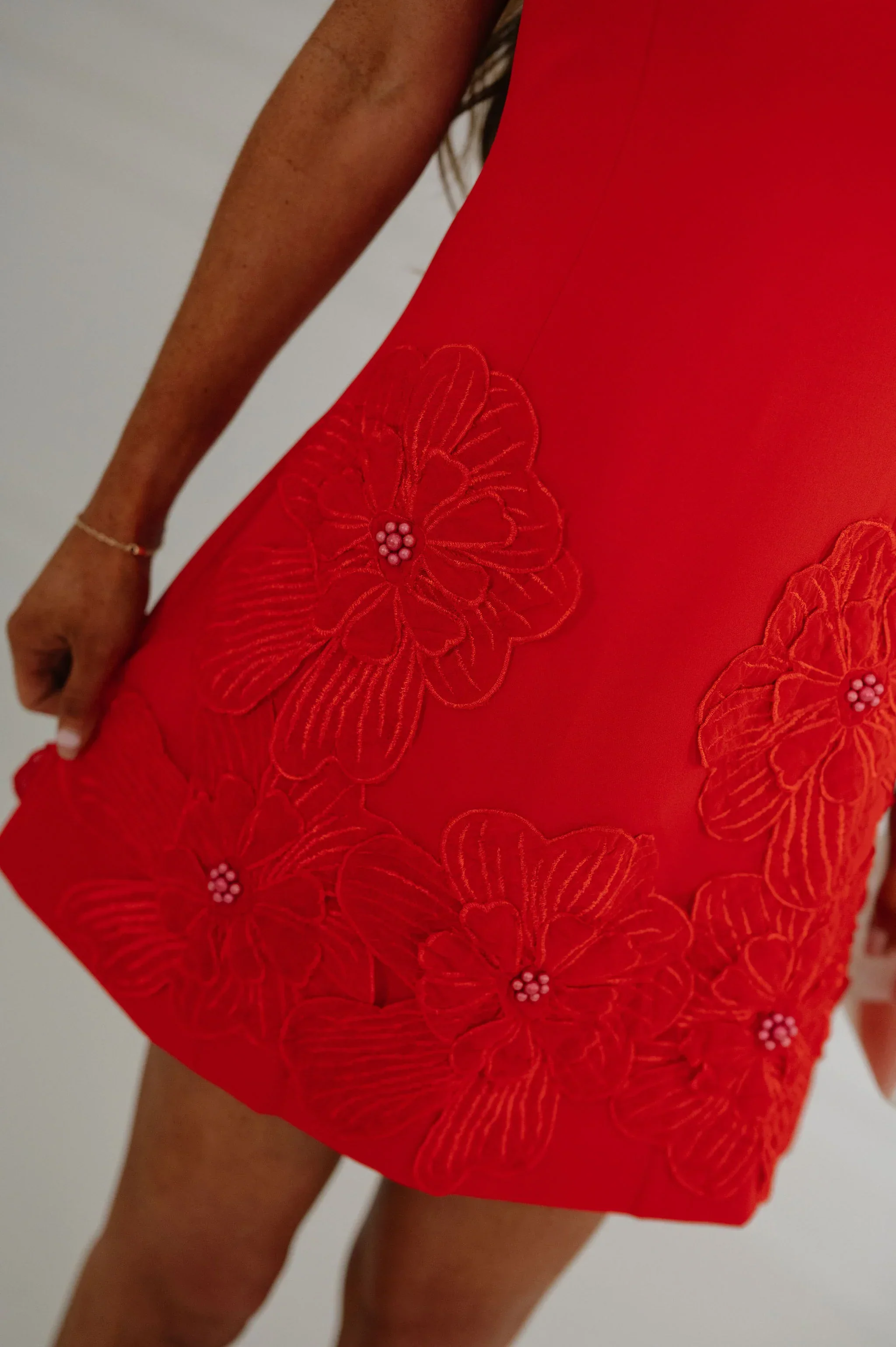 Rachel Mini Dress-Red