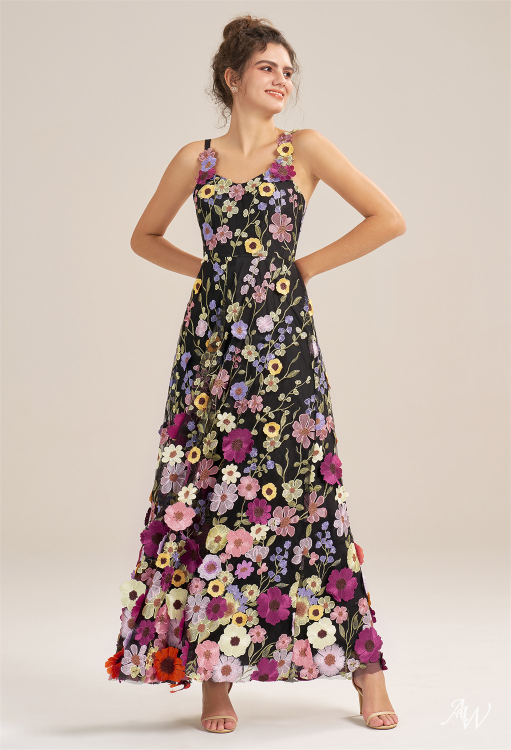 Alison A-line Tulle V-Neck Dresses