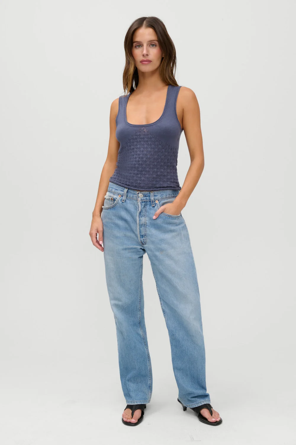x JENNIE Kyra Knit Tank Top - Night in Seoul