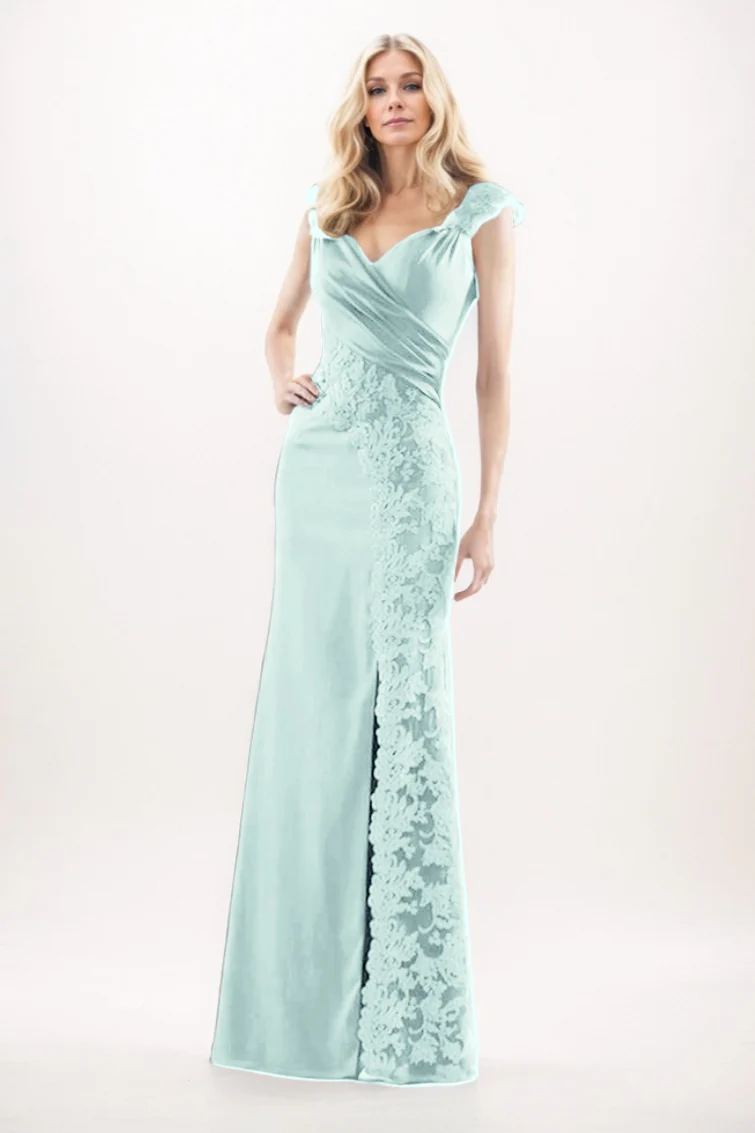 Sheath-Column Maxi Chiffon Mother Of The Bride Dress CM0275