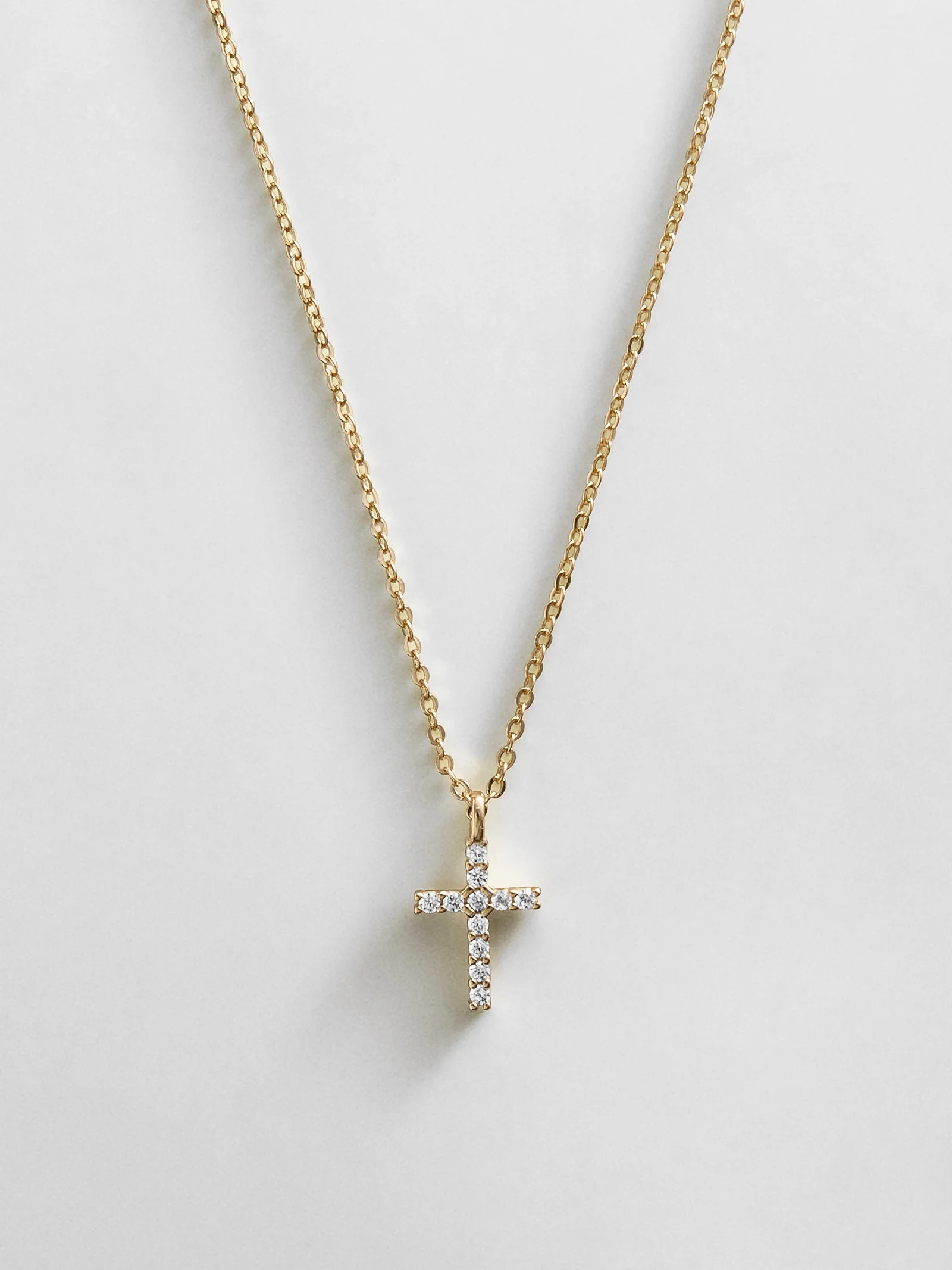 Agape 14K Gold Necklace - Gold/Pavé