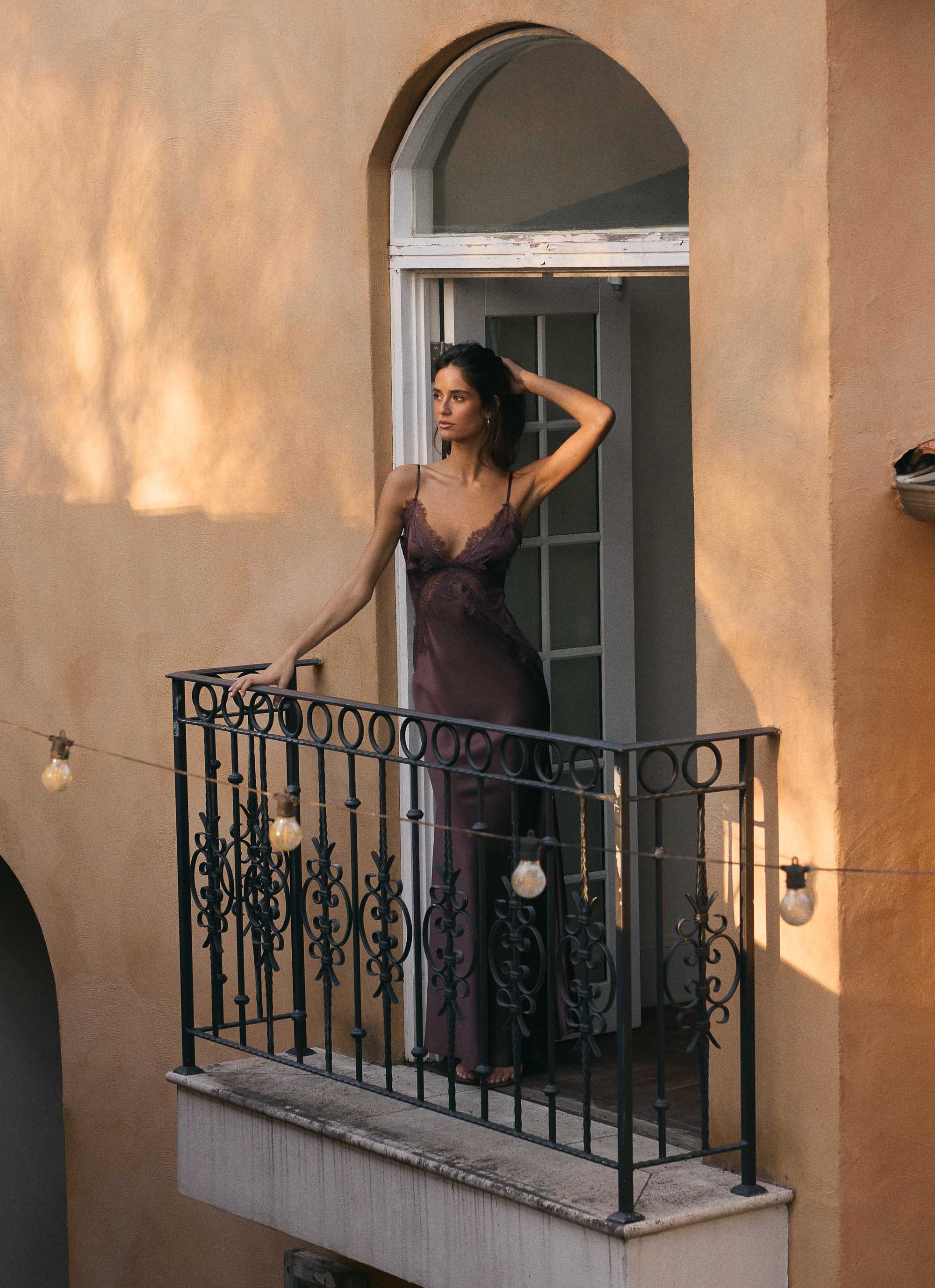 Winona Night Slip Dress - Chocolate - luluinthesky
