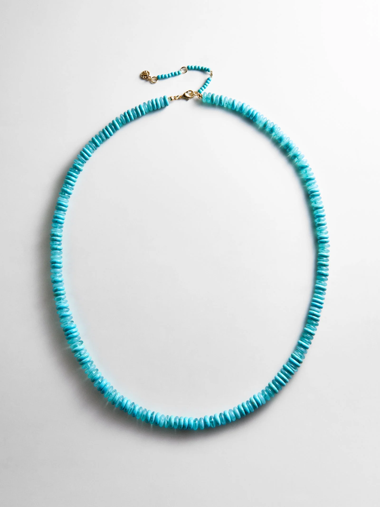 June Semi-Precious Beaded Necklace - Turquoise Bead