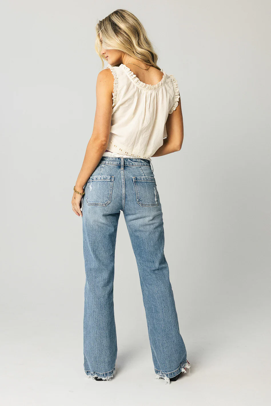 Dorian Embroidered Blouse in Ivory