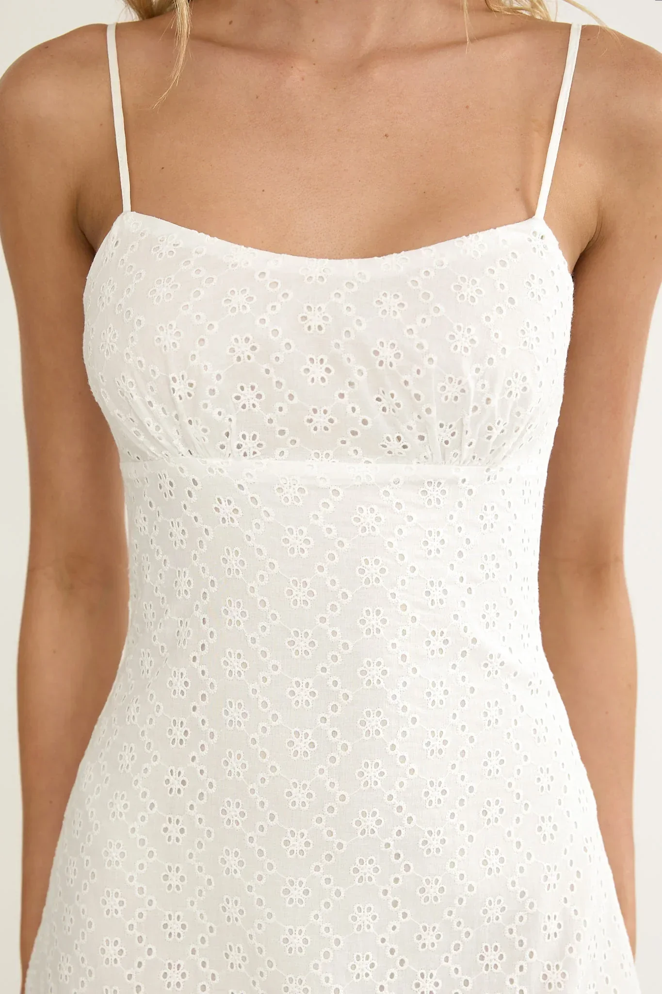 Naysha Eyelet Embroidery Maxi Dress - luluinthesky