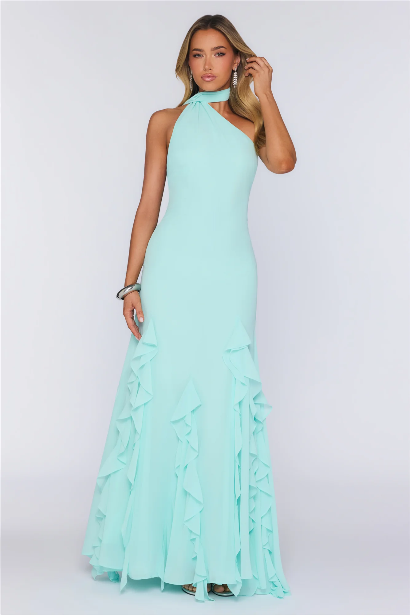 Prettiest Guest Wrap Neck Maxi Dress Sage