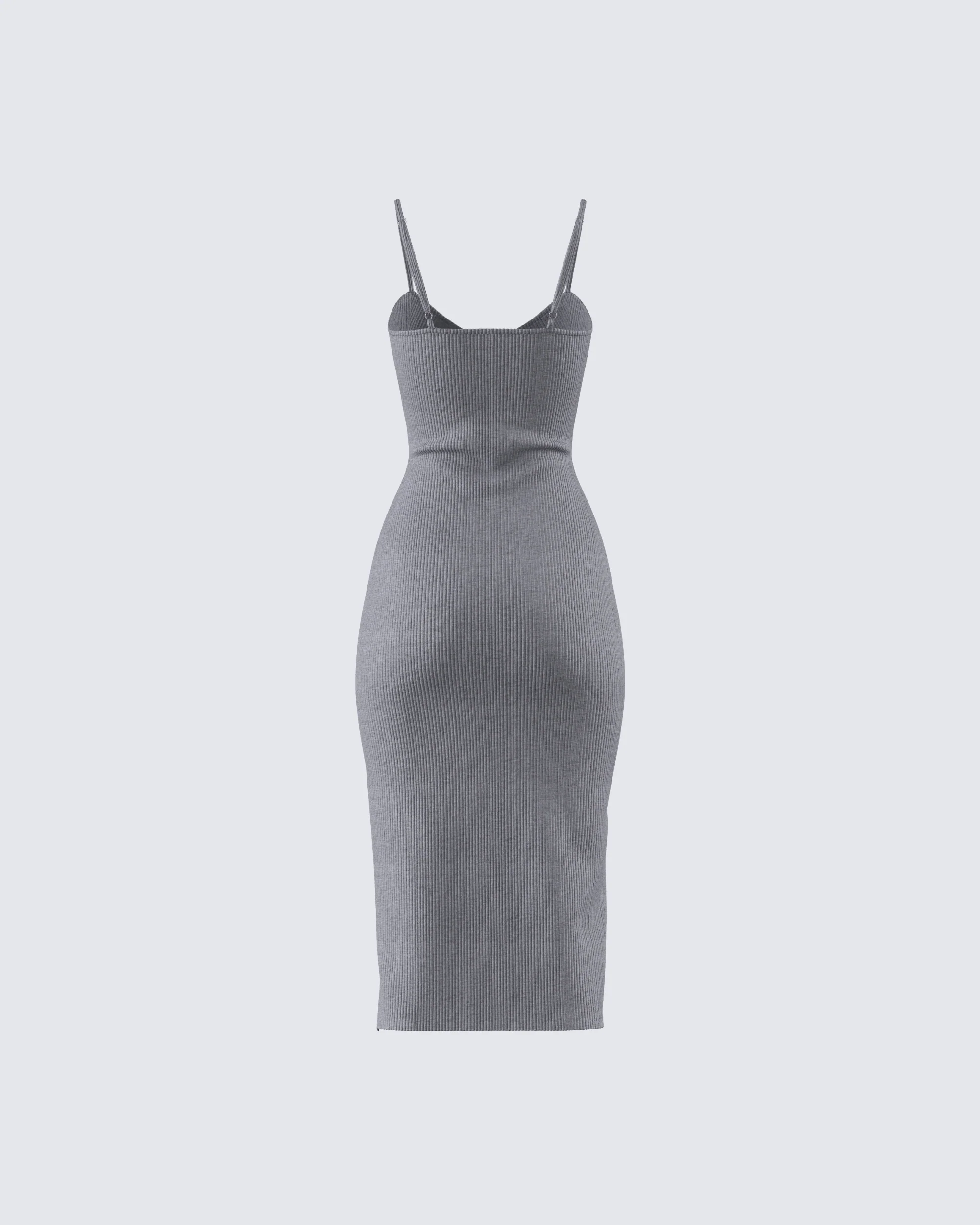 Ilana Grey Rib Sweater Dress