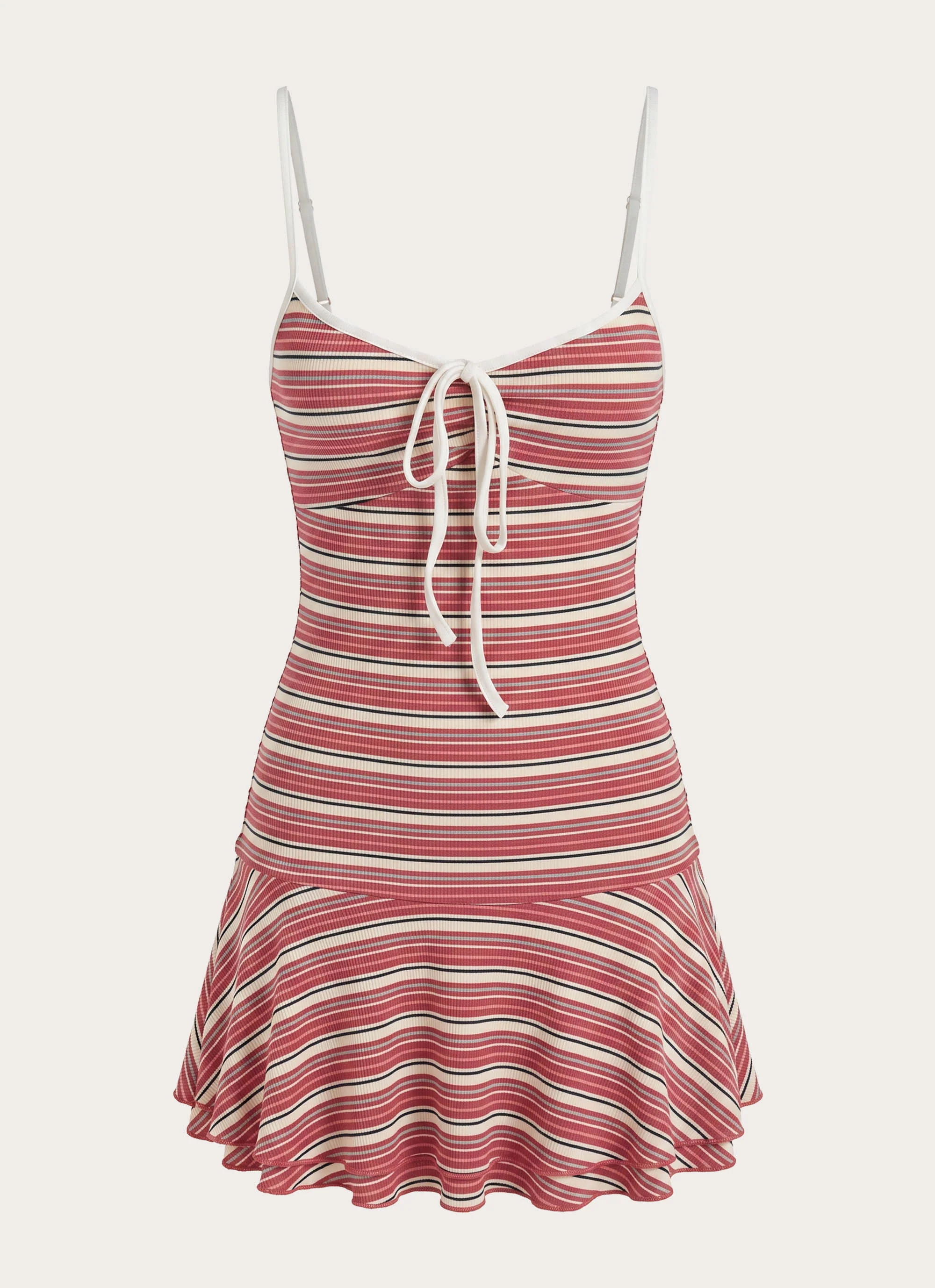 Little Bit Mini Dress - Red Stripe - luluinthesky