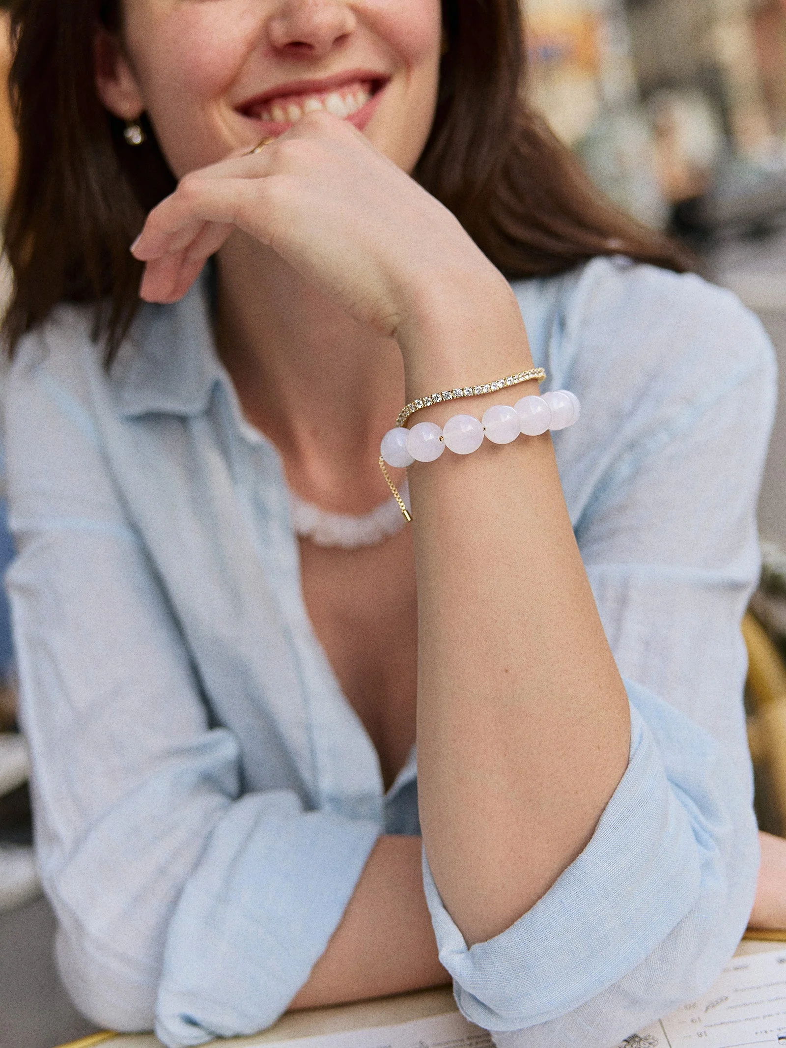 Jane Beaded Bracelet - Ivory Bead