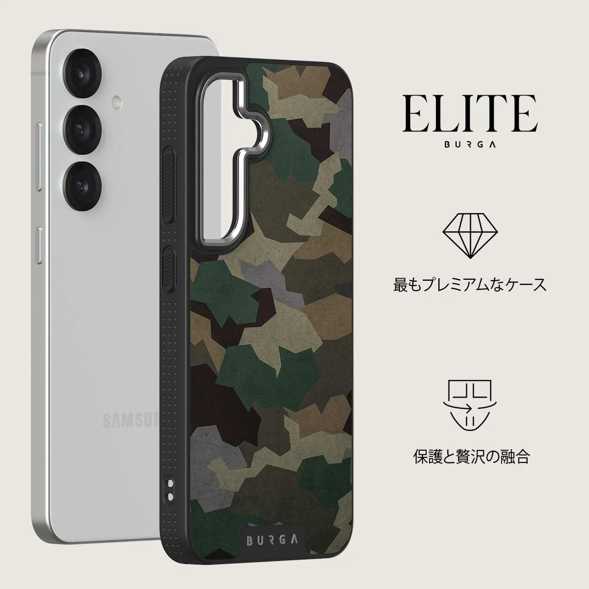 Tropical Green Camo - Samsung Galaxy S25 Plus ケース