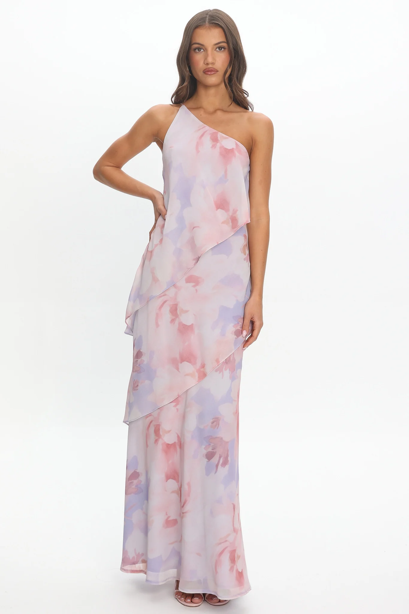 Aralia One Shoulder Maxi Dress Lilac - luluinthesky